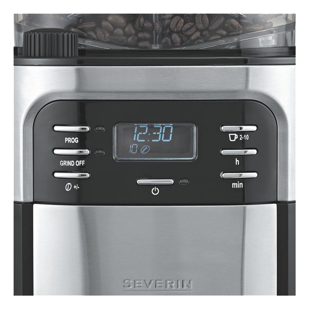 Severin Mahlwerk mit 4810, Glaskanne, Kaffeemaschine KA mit Tassen, 10 bis 1000 Watt