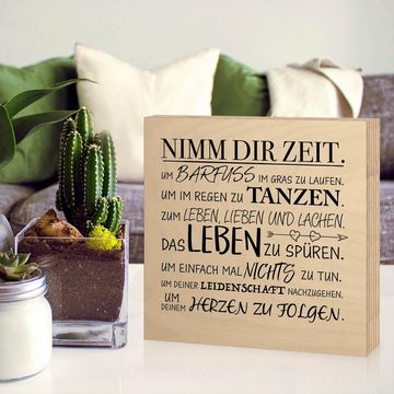 Artland Holzbild Nimm dir Zeit, Sprüche & Texte (1 St)