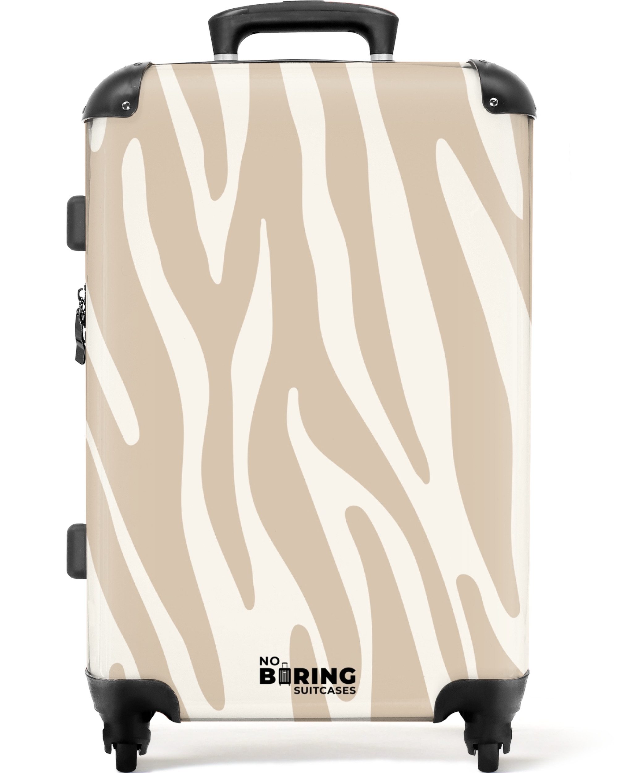 NoBoringSuitcases.com© Hartschalen-Trolley Zebramuster mit Beige und günstig online kaufen