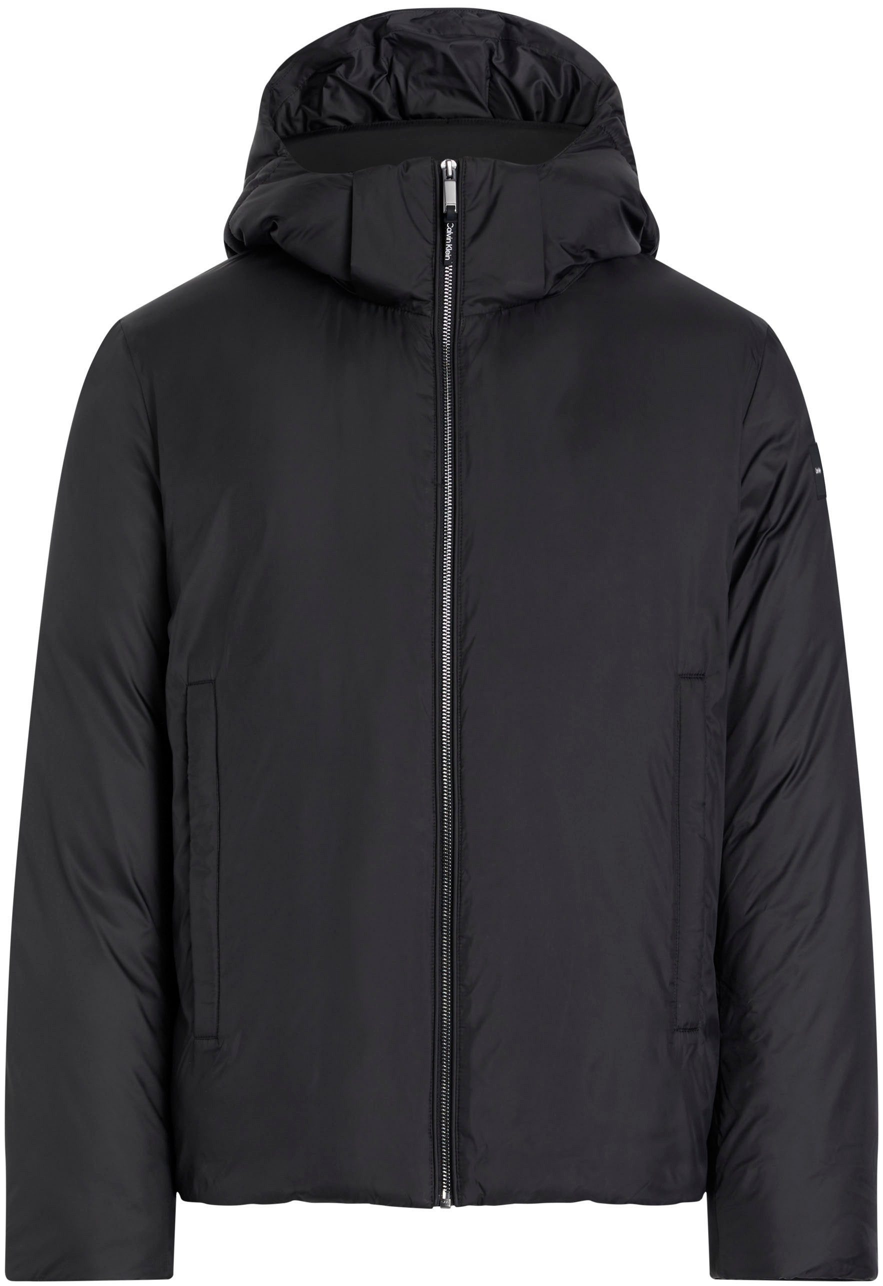 Calvin Klein Big&Tall Outdoorjacke BT_NON QUILT PADDED HOOD JACKET in Großen Größen mit Logopatch