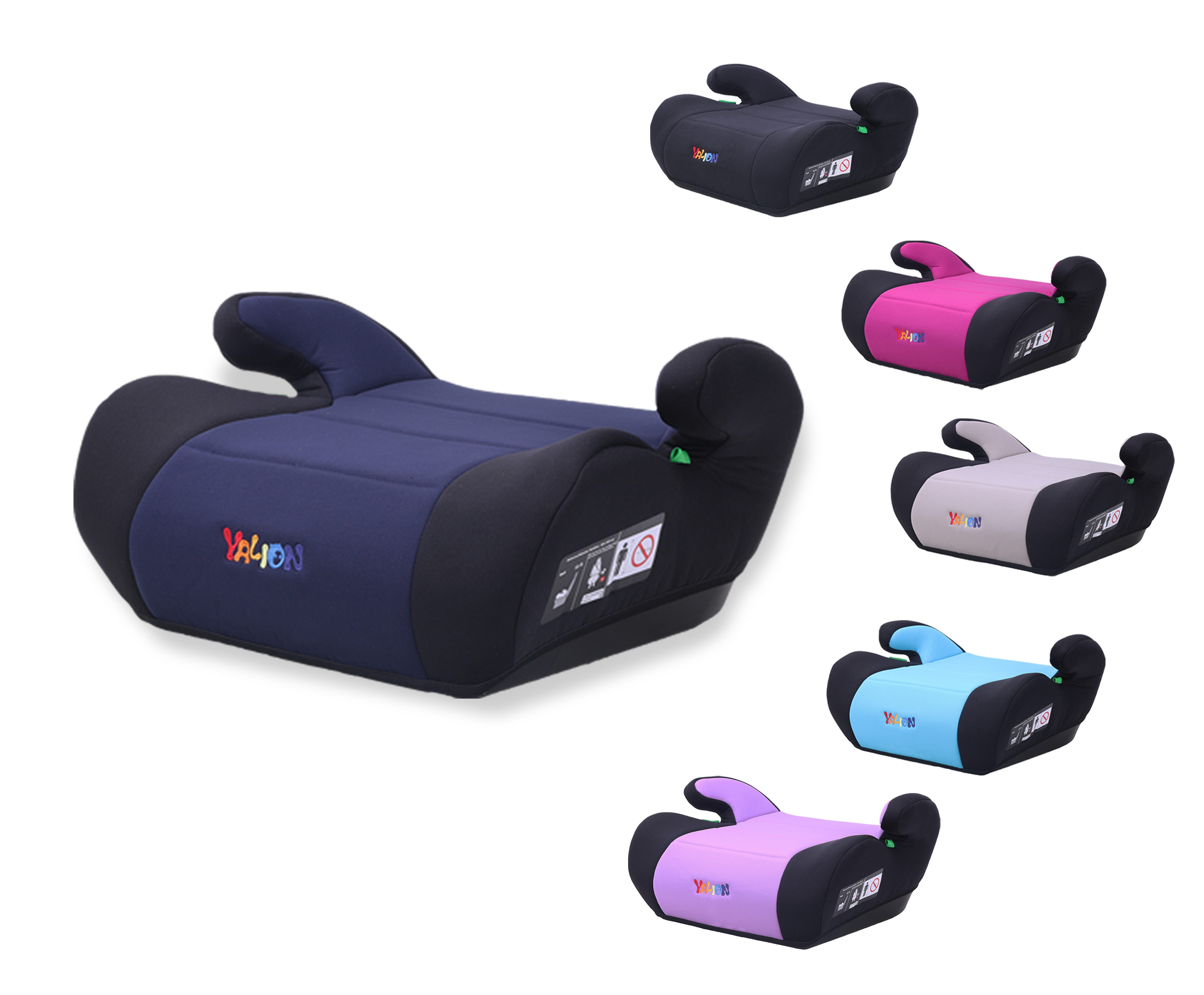 Yalion Kindersitzerhöhung Kindersitzerhöhung ECE R129/03 Sitzerhöhung für Kinder von 125–150 cm, ab: ca.6Jahren, bis: 10Jahren, (i-Size Autositz für Kinder Lila)