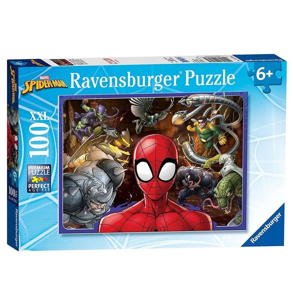 Puzzle XXL 100 Ravensburger, Puzzleteile Teile Puzzle Spiderman Marvel Spiderman 100