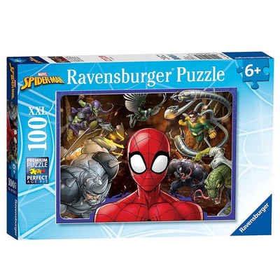 Spiderman Puzzle Puzzle XXL 100 Teile Marvel Spiderman Ravensburger, 100 Puzzleteile