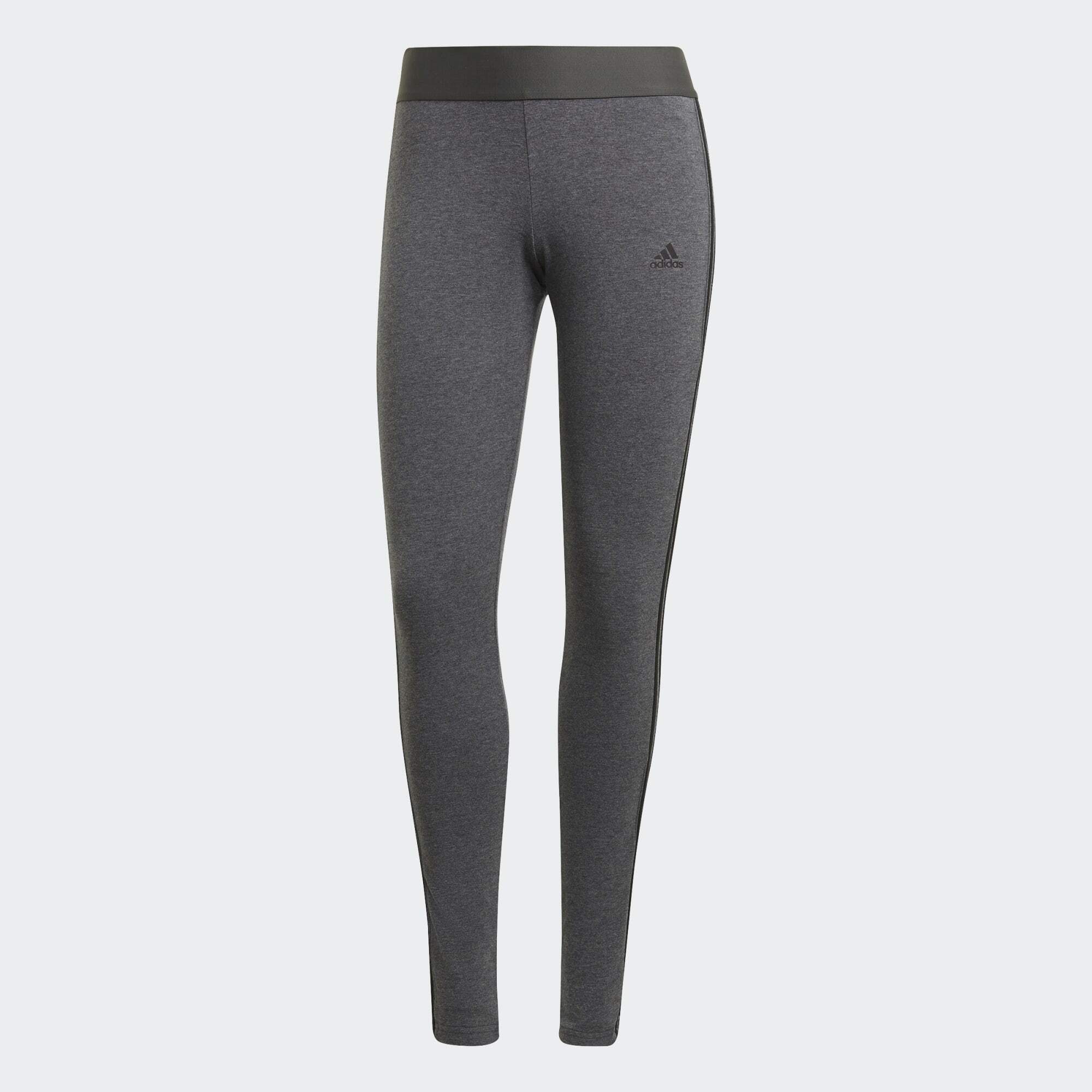 adidas Sportswear Leggings LOUNGEWEAR ESSENTIALS 3-STREIFEN LEGGINGS Dark Grey Heather / Black