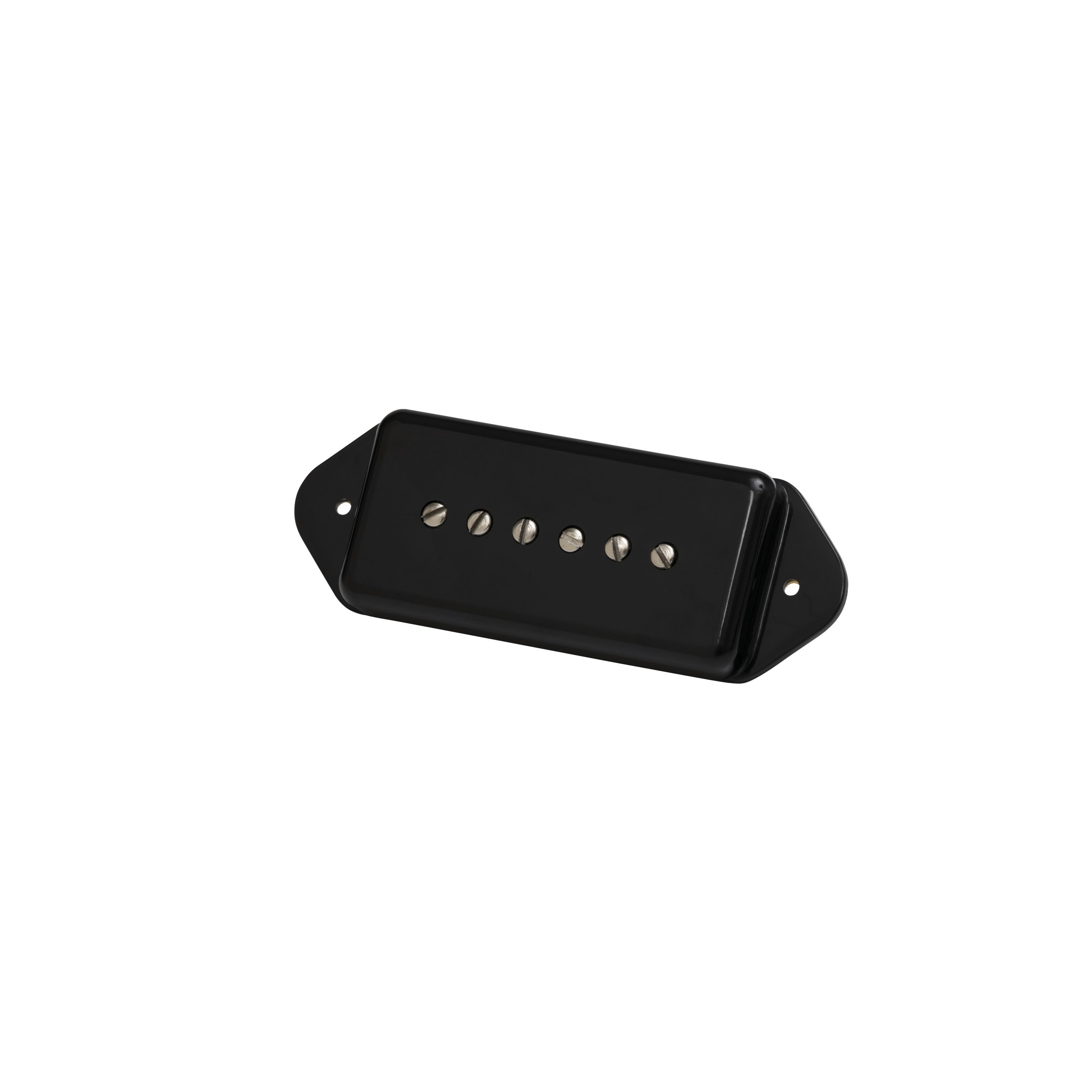 Gibson Tonabnehmer, (E-Gitarre Tonabnehmer, P90), P-90 Dogear Underwound Black Cover - P90 Tonabnehmer für Gitarren