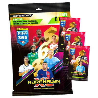 Panini Sammelkarte Panini Fifa 365 Karten 2024 - Trading Cards - 1 Starter + 3 Booster, Fifa 365 Karten 2024 - 1 Starter + 3 Booster Sammelkarten