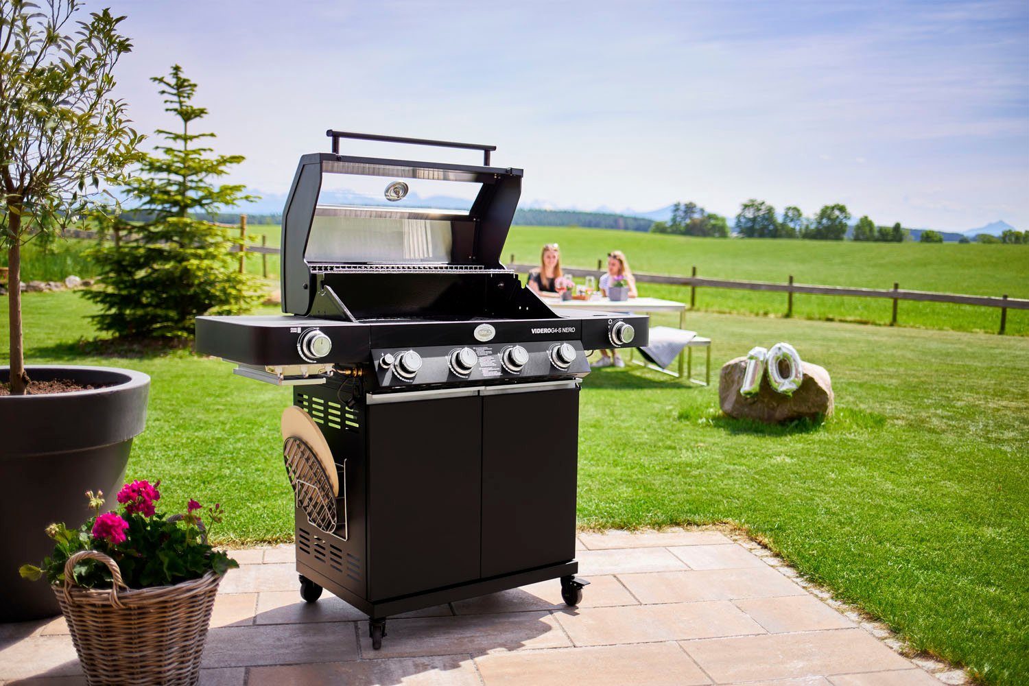 RÖSLE Grillrosthalter VARIO, 25434, Edelstahlhalter für VARIO Grilleinsätze, für alle VIDERO Modelle