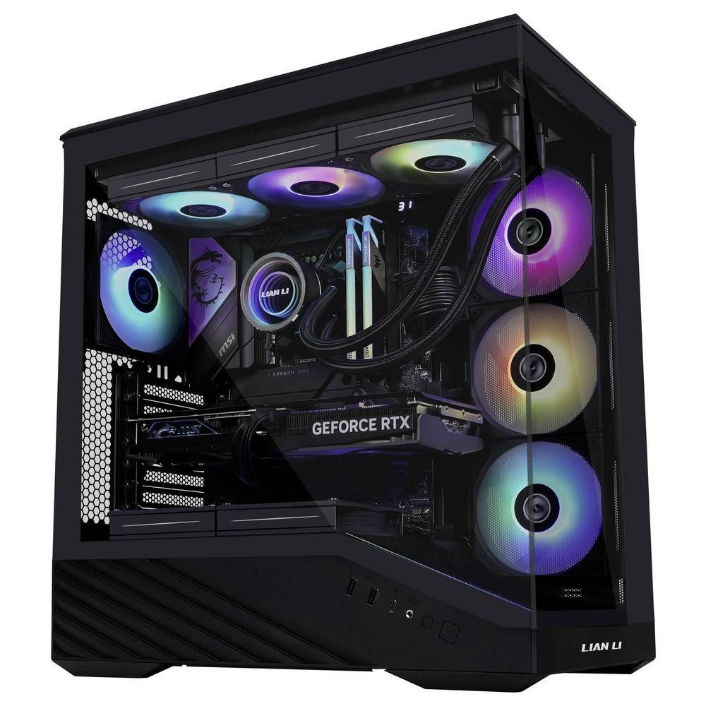 Lian Li PC-Gehäuse Vector V100 Midi-Tower PC-Gehäuse, Gehäuse, Gaming-Gehäuse Schwarz