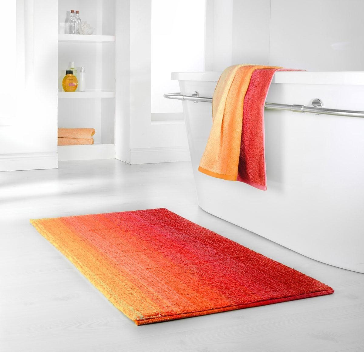 Dyckhoff Badematte Colori 09285, Höhe 14 mm, fußbodenheizungsgeeignet, Bio-Baumwolle, rechteckig