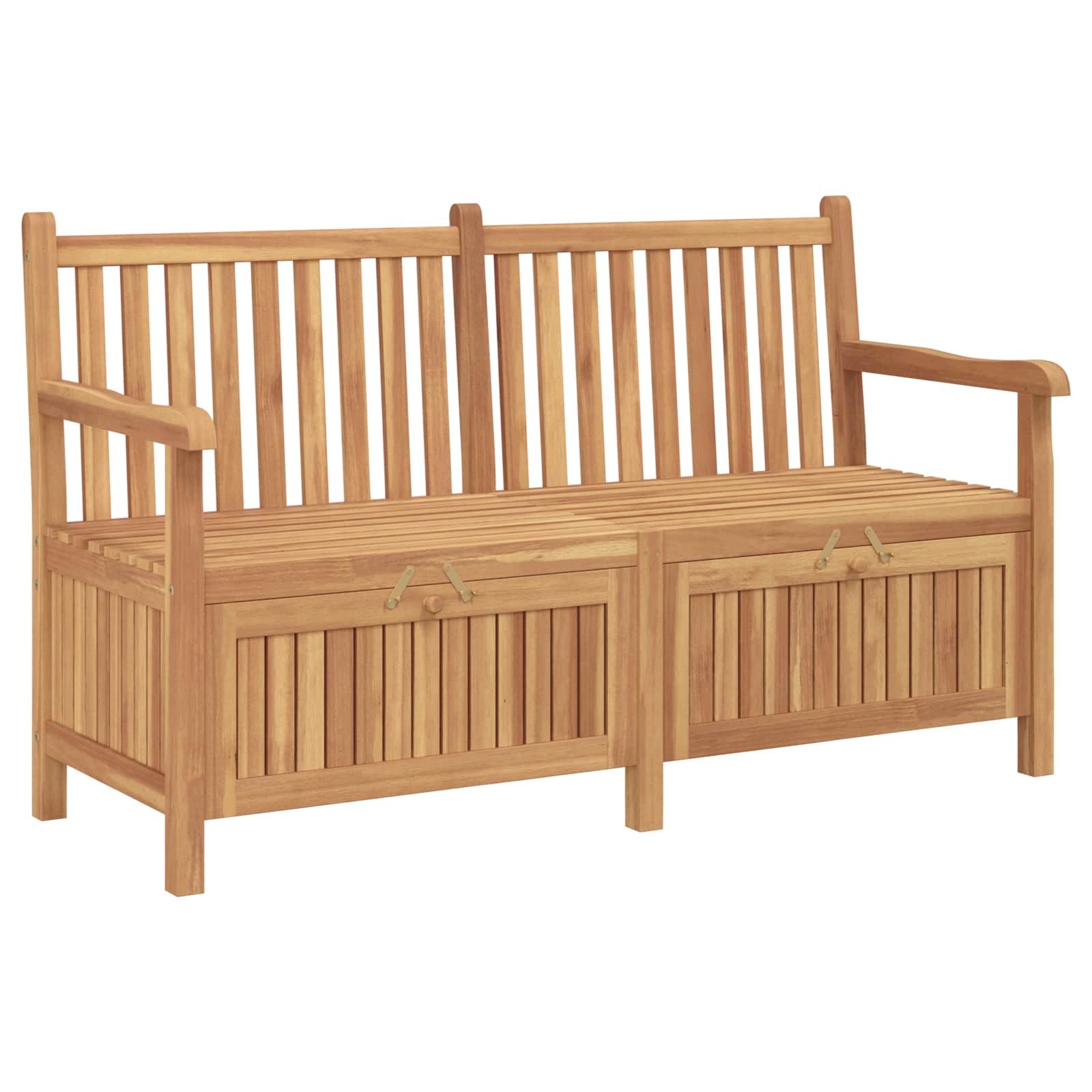 vidaXL Gartenbank Gartenbank mit Speicher 150 x 60 x 90 cm Massivholz (1-St)