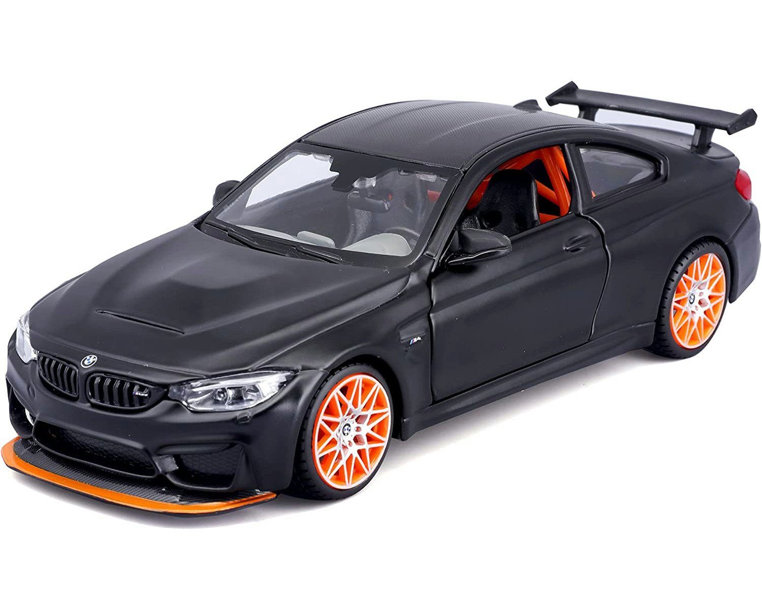 Maisto® Modellauto BMW M4 GTS (matt-schwarz), Maßstab 1:24, detailliertes Modell