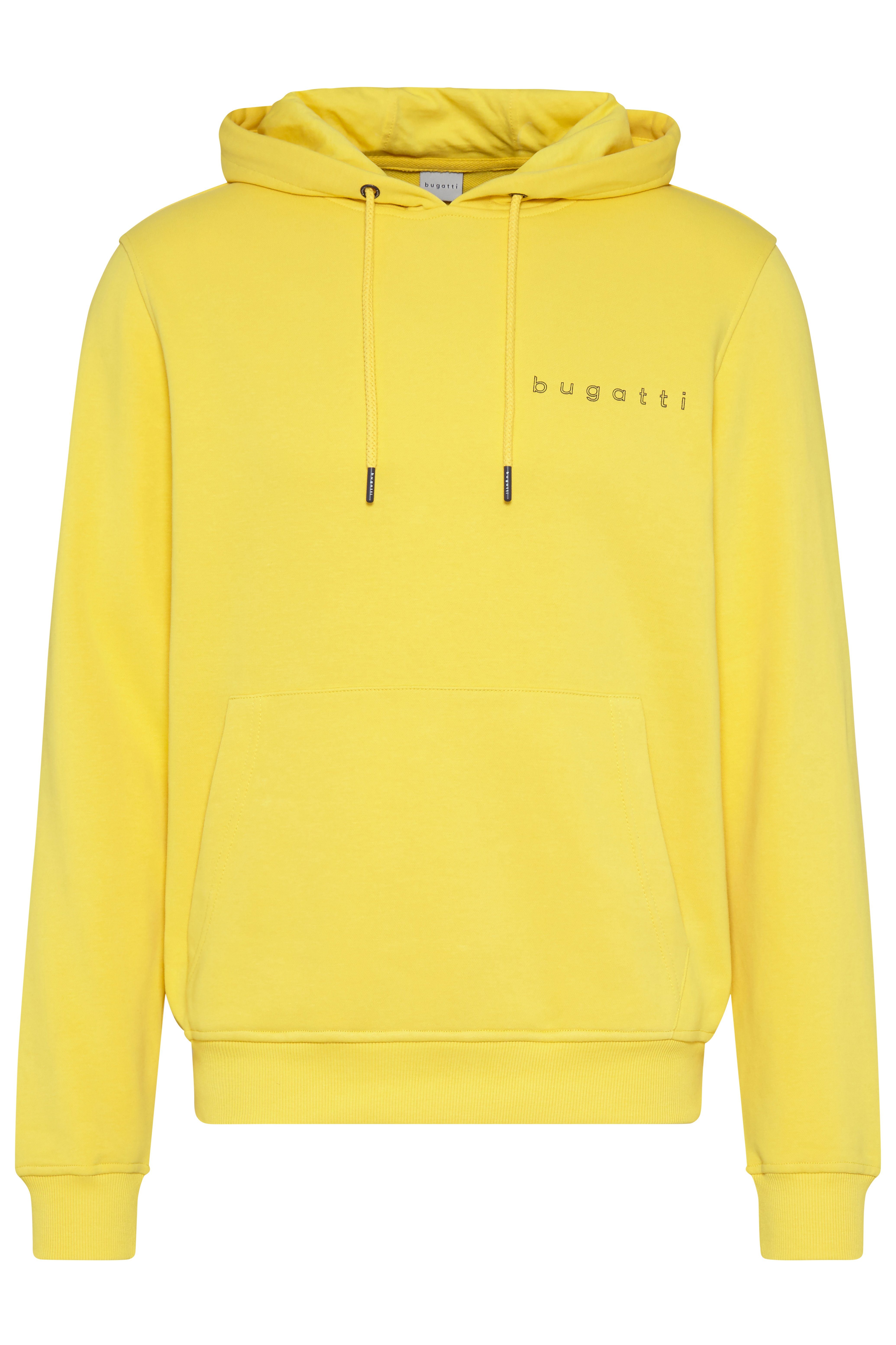 bugatti Kapuzensweatshirt 8950-35070 Rundhals-Ausschnitt, Körpernahe Passform durch Modern Fit