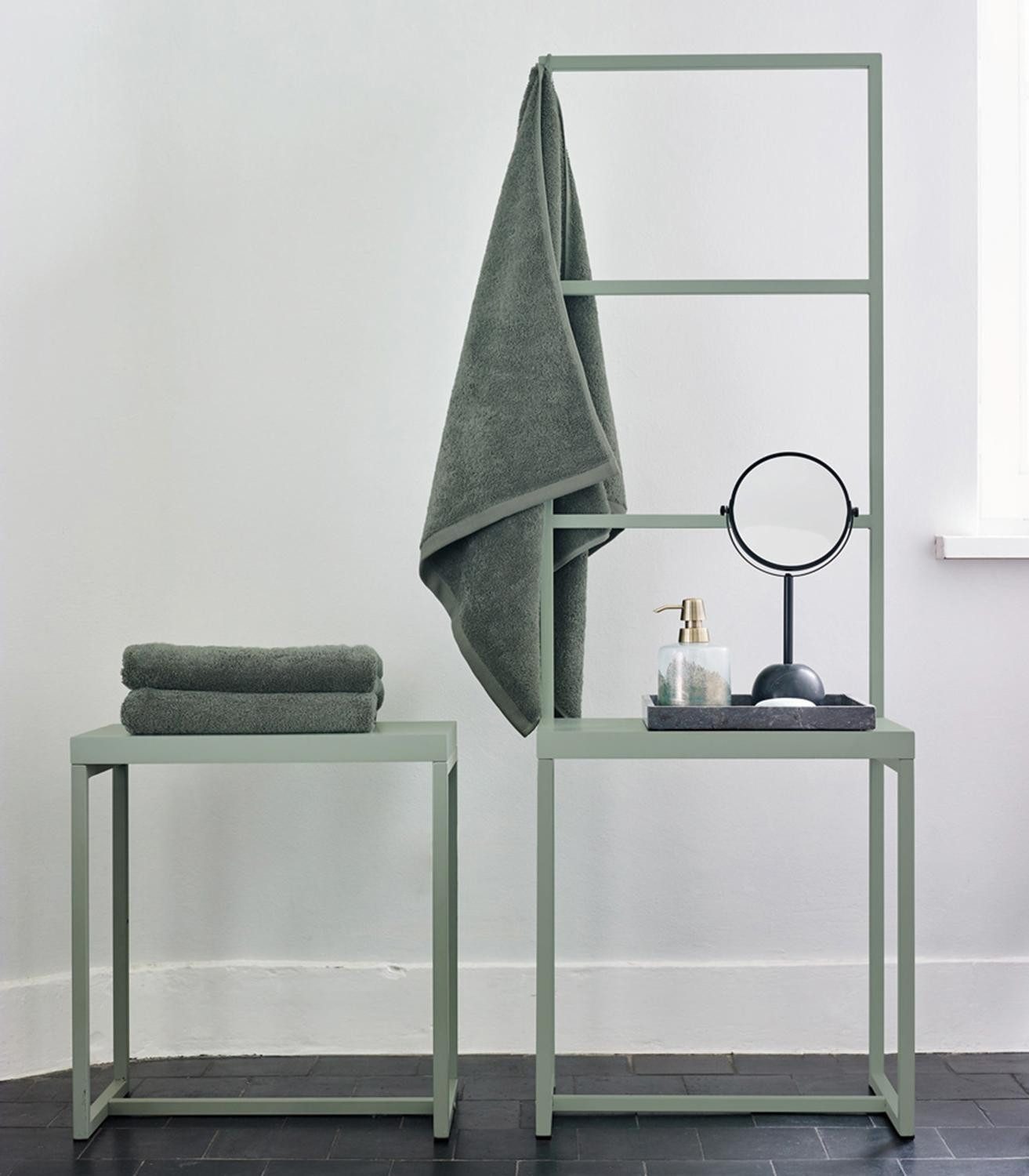 Aquanova Badetuch LONDON, Moosgrün, B 100 cm, L 150 cm, (1-St), gekämmte ägyptische Baumwolle, waschbar