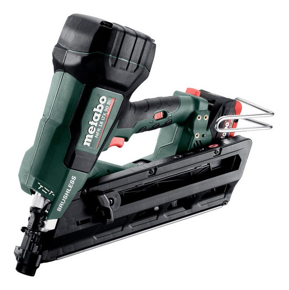 metabo Akku-Stauchkopfnagler NFR 18 LTX 90 BL, 18 in V, Nagler 2 x 4 Ah LiHD in metaBox 340