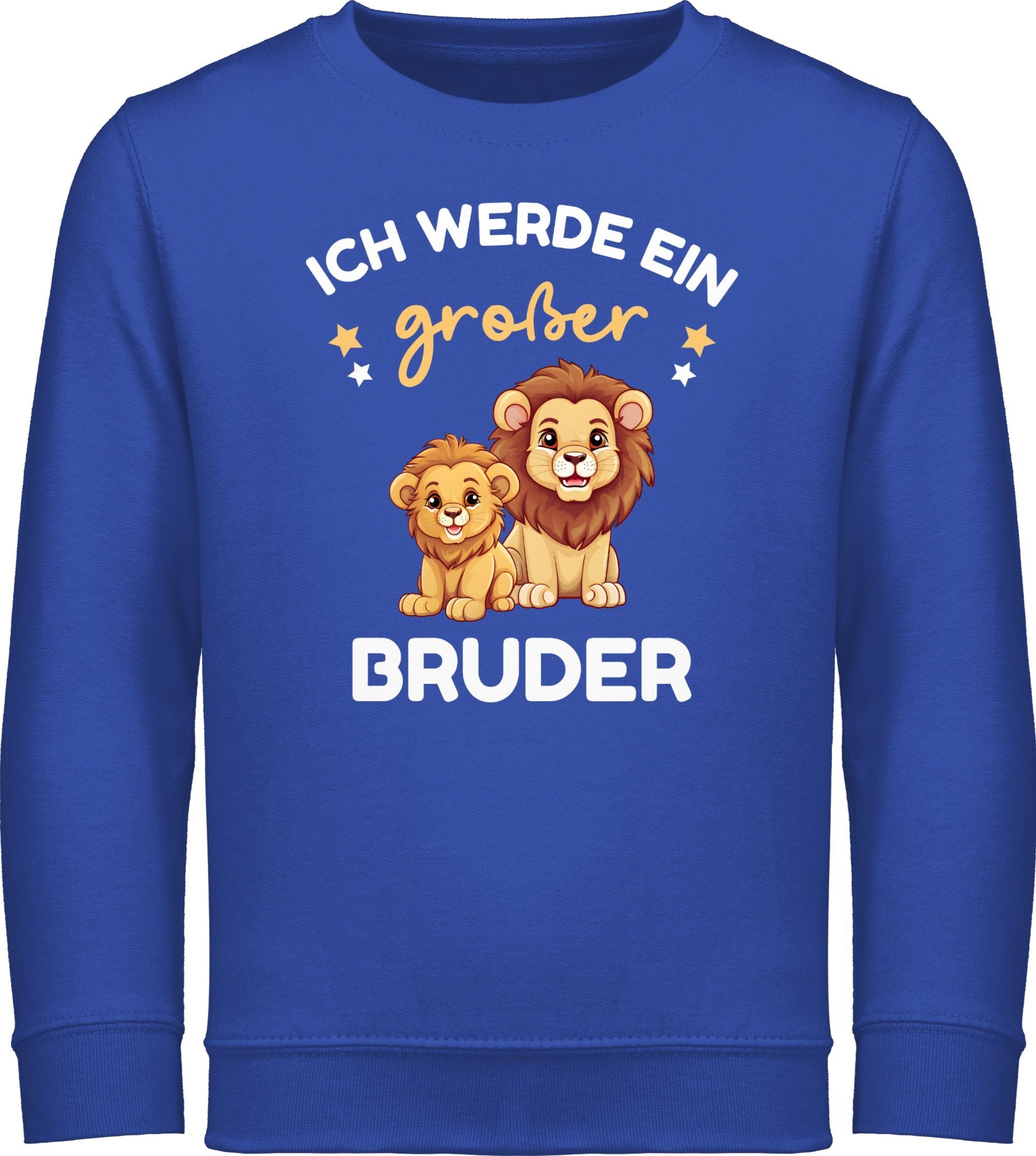 Royalblau Bruder 1 Sweatshirt werde Löwen Geschenk Ich Großer großer Bruder Shirtracer