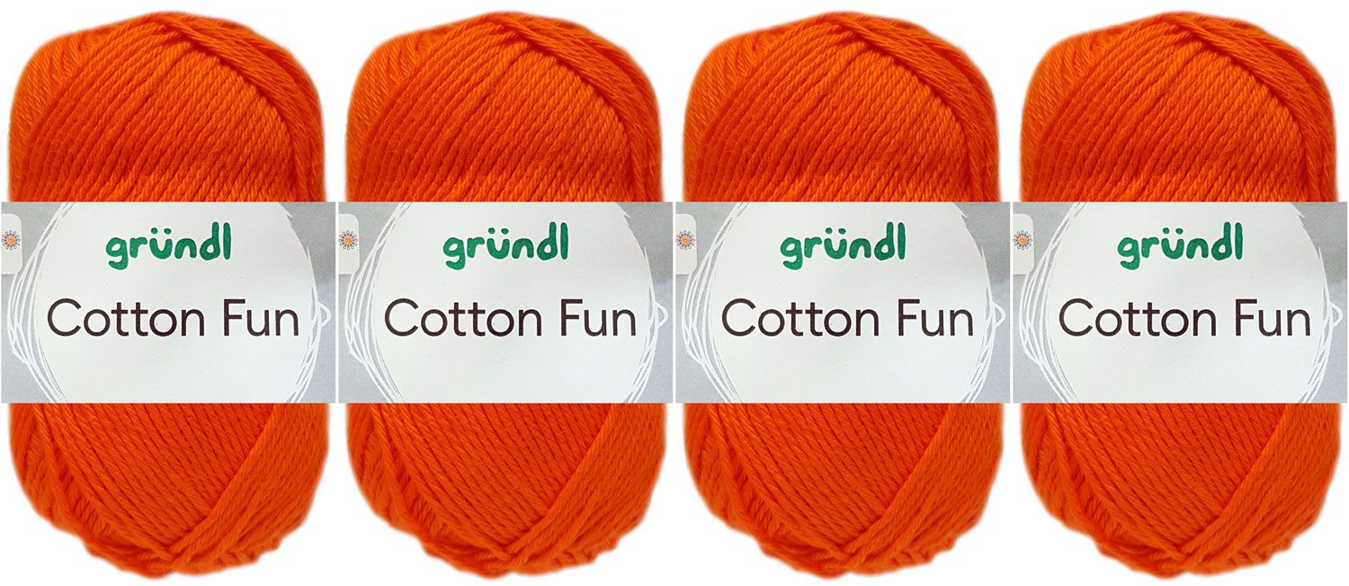 Gründl 4x50 Gramm Gründl Cotton Fun Wollset Häkelwolle