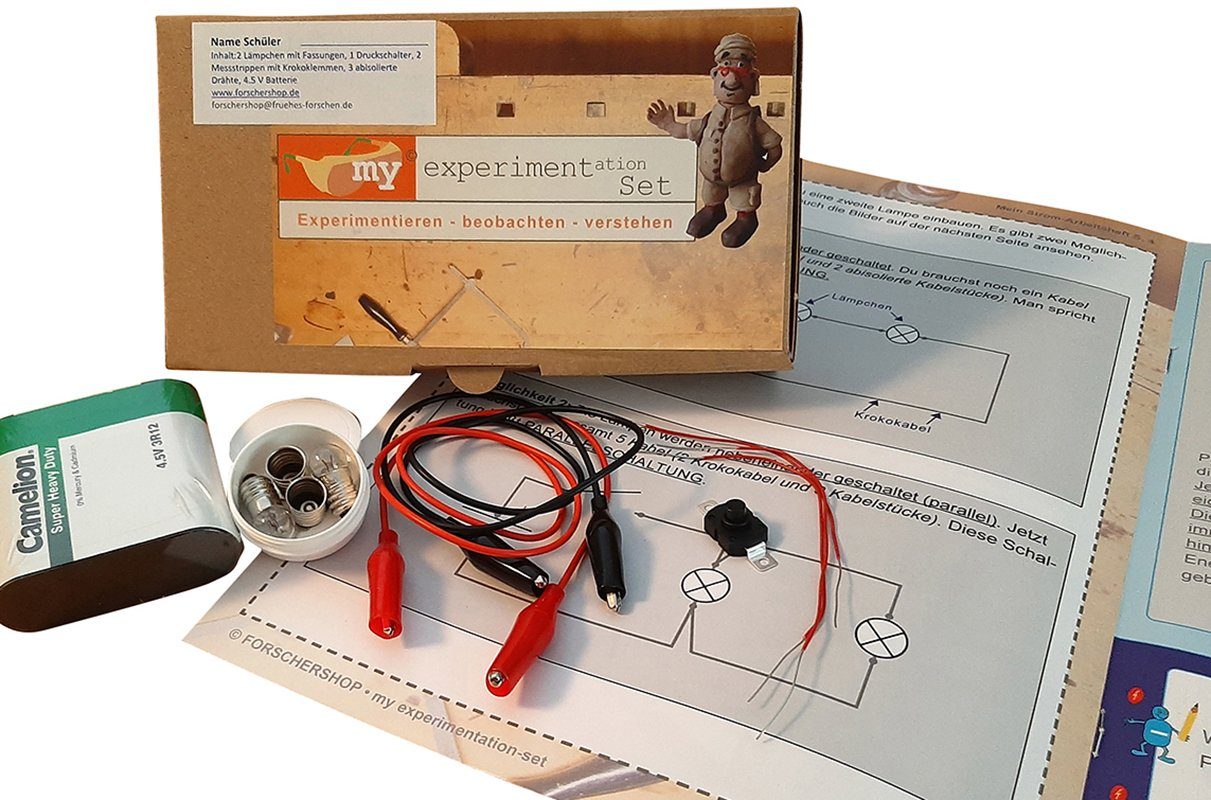 inklusive Leitfähigkeit", Arbeitsheft 1 (Schul-Set, "Stromkreis & Experimentierkasten für myExperimentSet Kind-tlg),