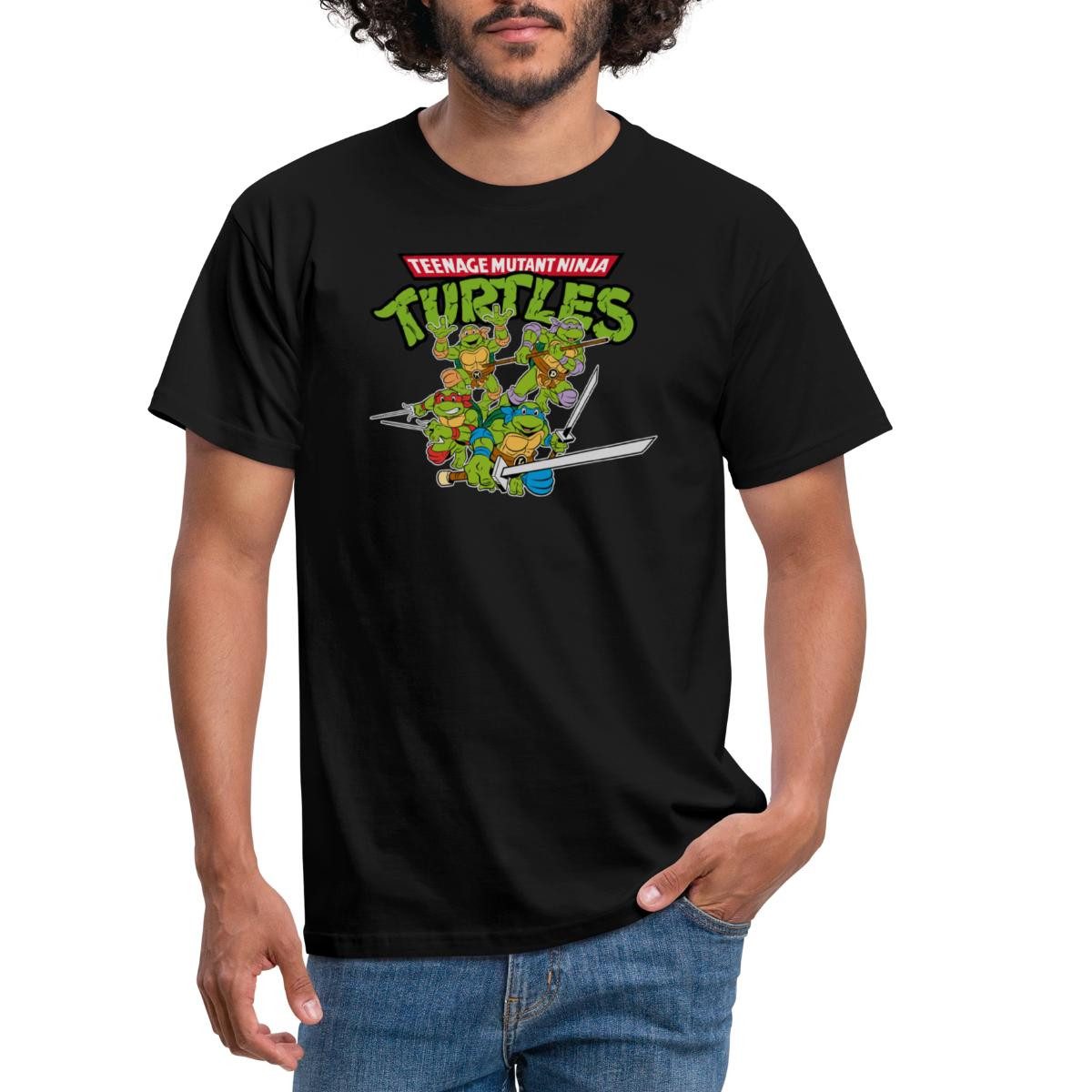 Spreadshirt T-Shirt Teenage Mutant Ninja Turtles Logo Männer T-Shirt (1-tlg günstig online kaufen