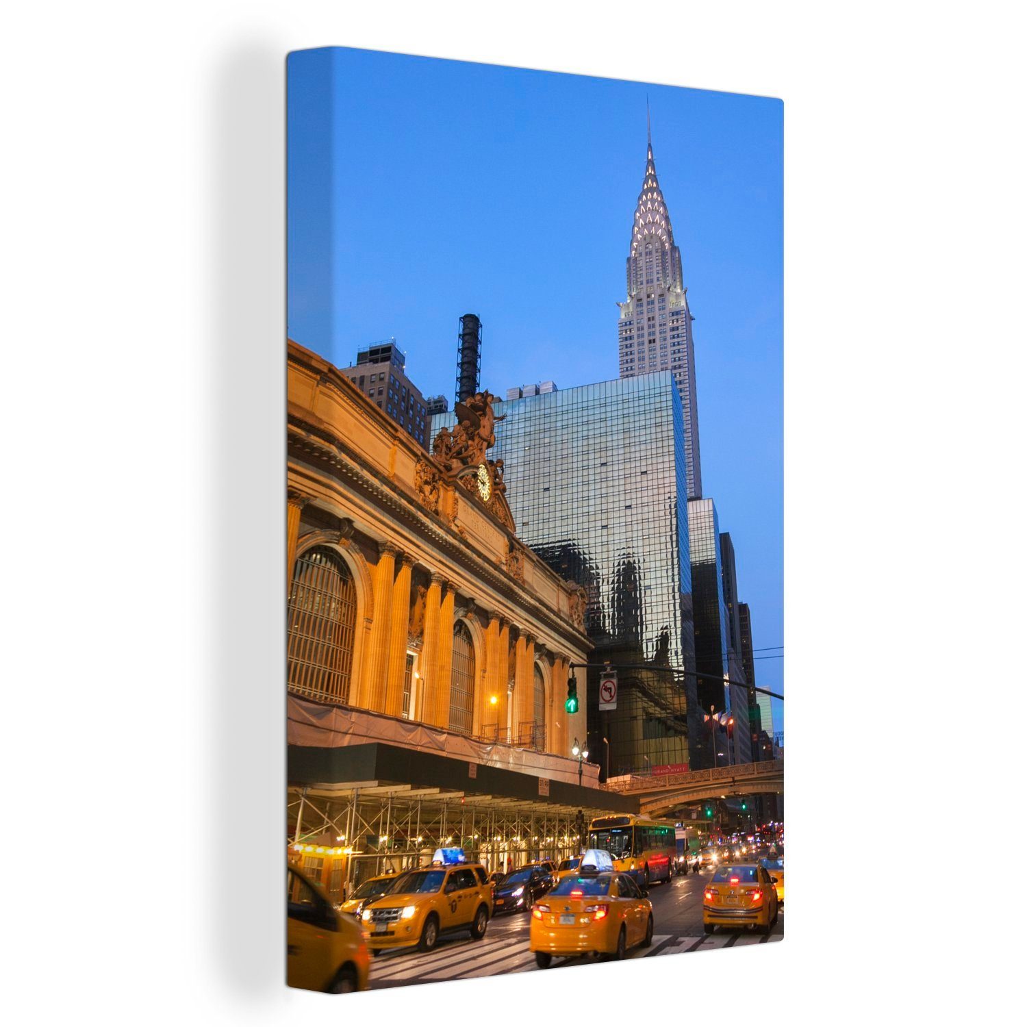 OneMillionCanvasses® Leinwandbild New York - Broadway - Bahnhof, (1 St), Leinwandbild fertig bespannt inkl. Zackenaufhänger, Gemälde, 20x30 cm