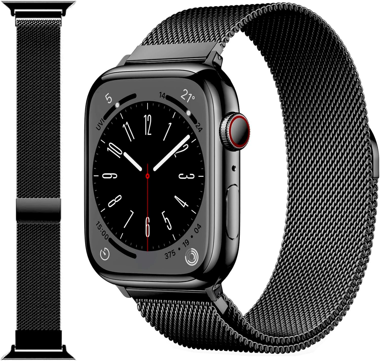 Widmann-Shop Uhrenarmband Apple Watch Armband Band Milanese Series 10 Ultra 9 8 SE 7 6 5 4 3 2, 38/40/41mm 42/44/45/49mm Armband