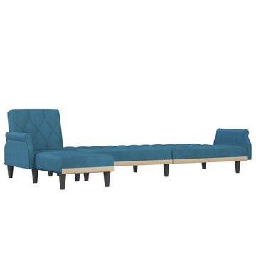 vidaXL Sofa Schlafsofa in L-Form Blau 271x140x70 cm Samt