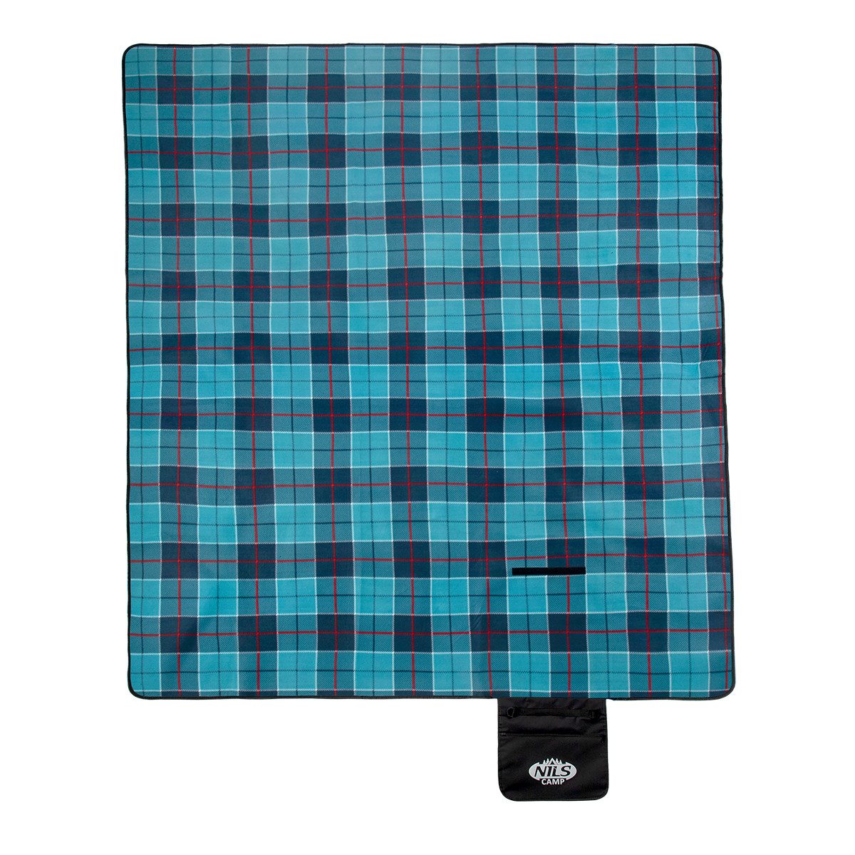 Picknickdecke Picknickdecke Karomuster Blau 250 × 200 cm Camping Strand Garten, NILS CAMP
