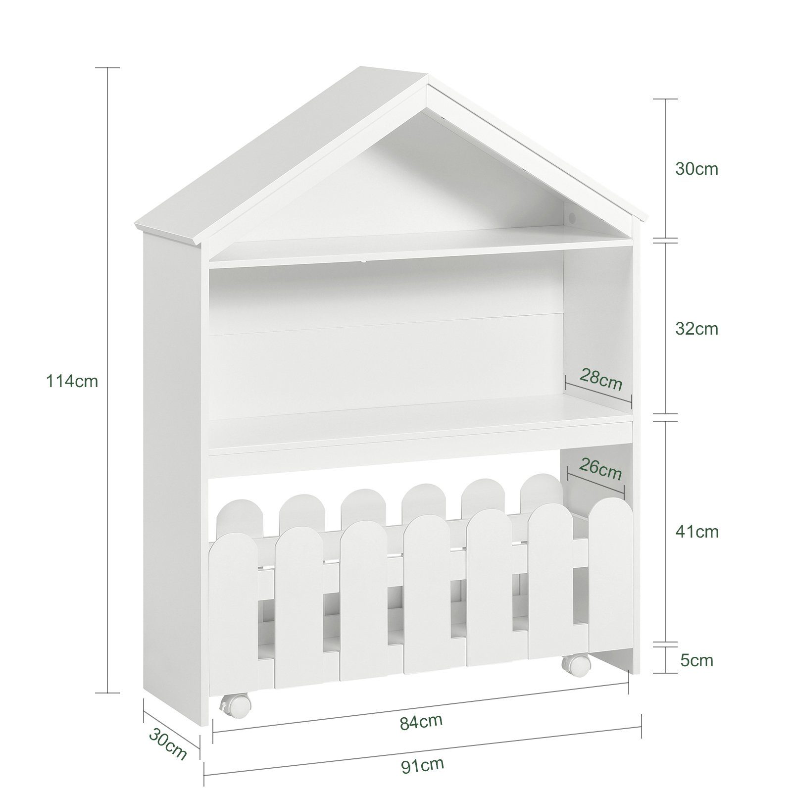 SoBuy Kinderregal Set 2-teilig Spielzeugregal Rollen mit Bücherregal Aufbewahrungsregal KMB52