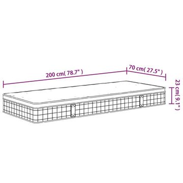 Kaltschaummatratze Matratze Bonnell-Federkern Mittel 70x200 cm, vidaXL, 0 cm hoch