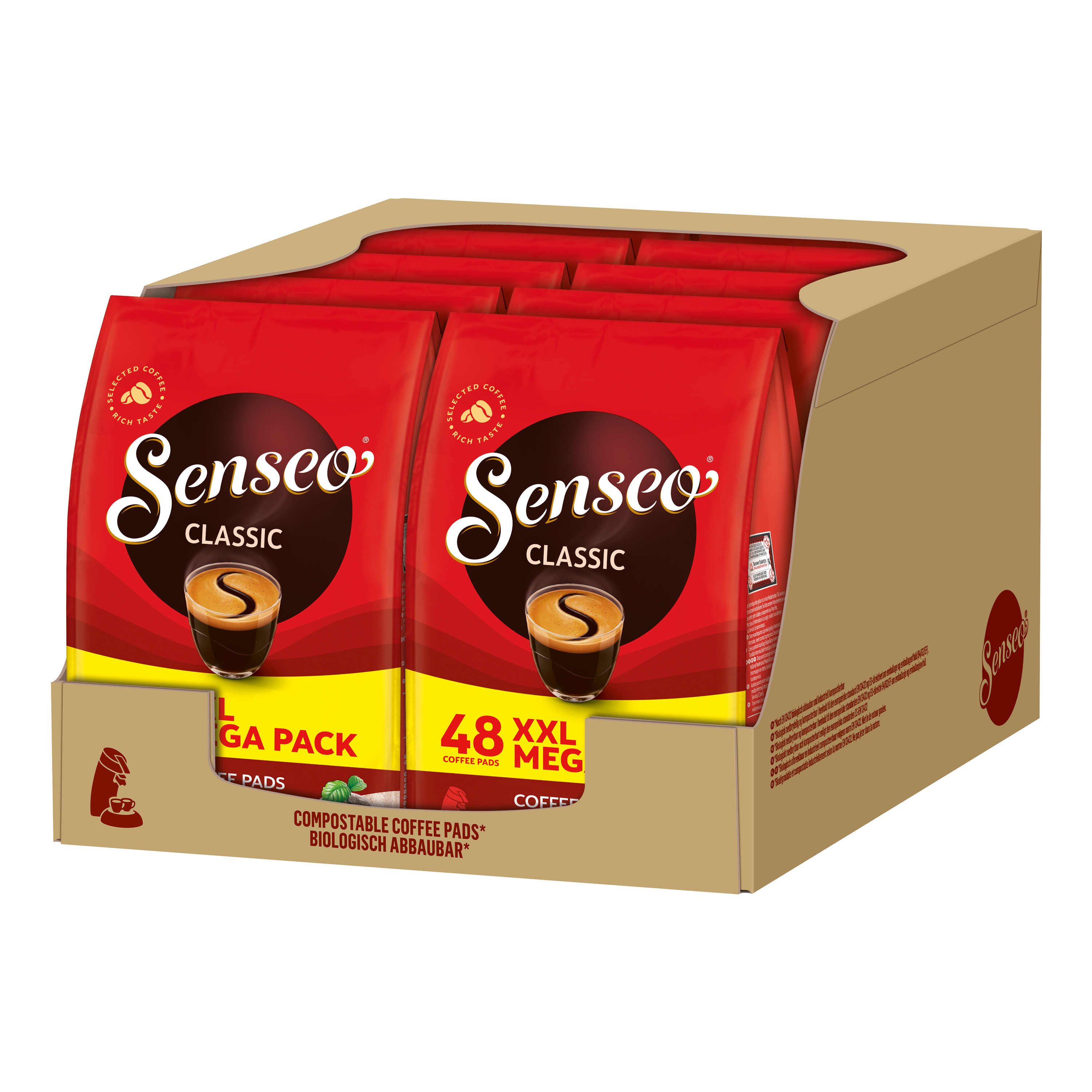 Senseo Kaffee Pads Classic Senseopads Kaffeepads 10 x 48 = 480 Getränke, (Packung, 10er Pack)