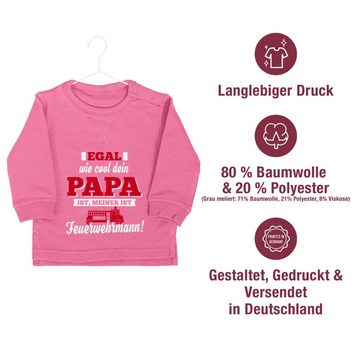 Shirtracer Sweatshirt Mein Papa Feuerwehrmann Sprüche Baby