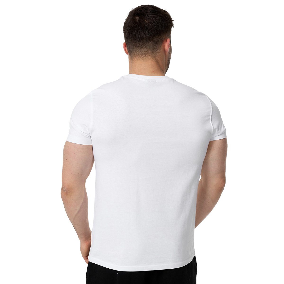 T-Shirt basic (1-tlg) White/Black TAPOUT Lifestyle