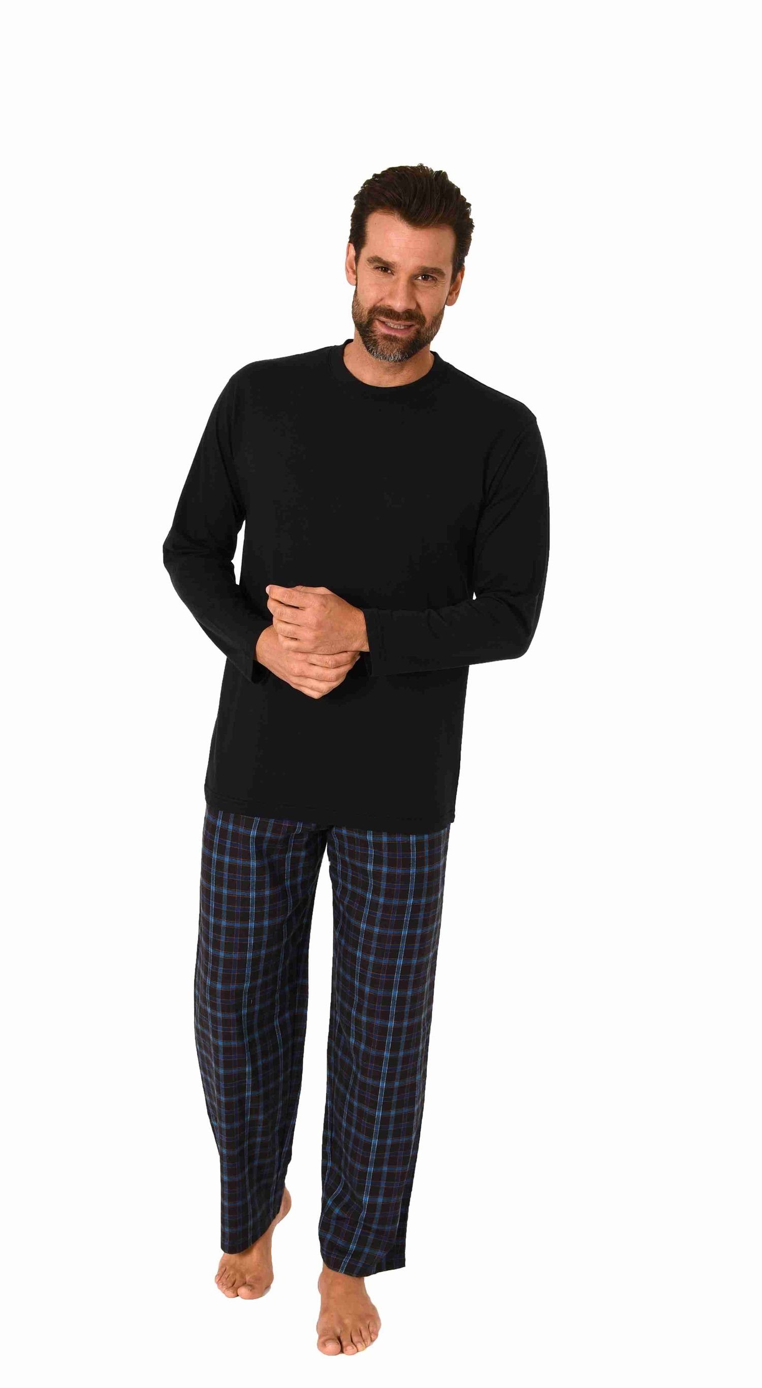 Normann Pyjama Herren Schlafanzug lang Pyjama Set mit Flanell Hose - 222 10 günstig online kaufen