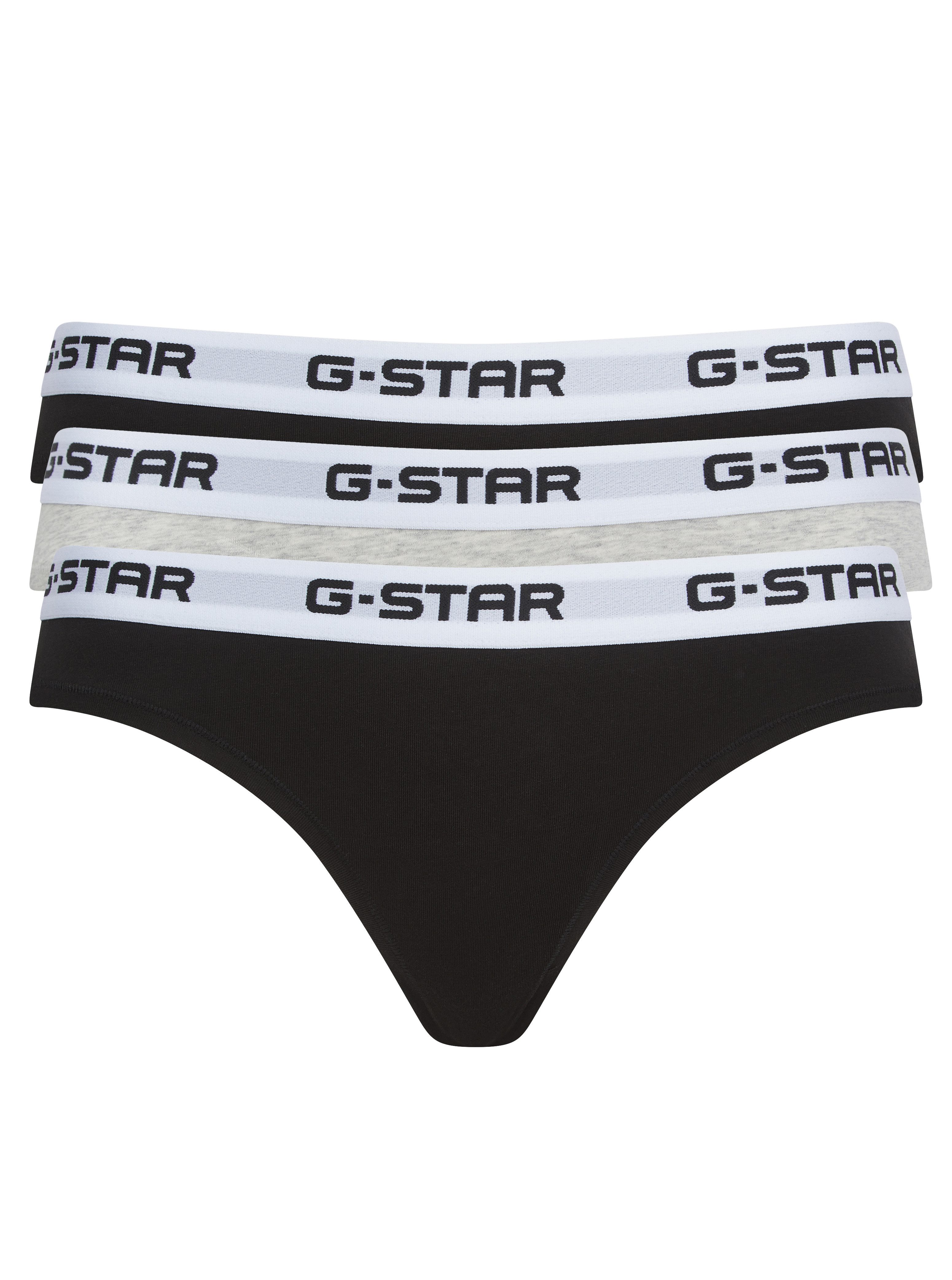 G-STAR Hipster FLUORITE, 3 PACK HIPSTER BRIEFS (Packung, 3-St) mit Logobund