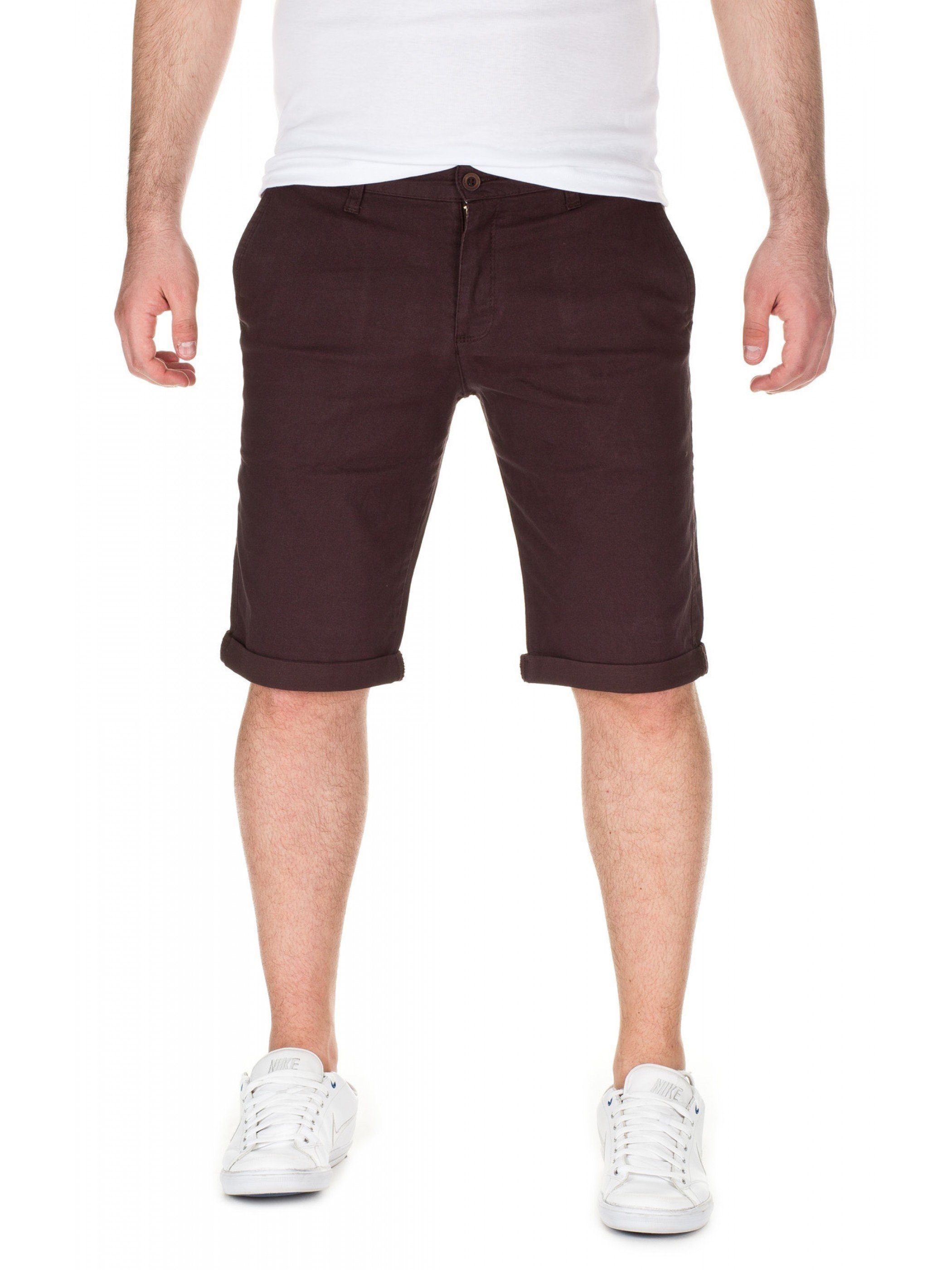 WOTEGA Shorts Chino shorts Kallari in Unifarbe Braun (dark brown 81769)