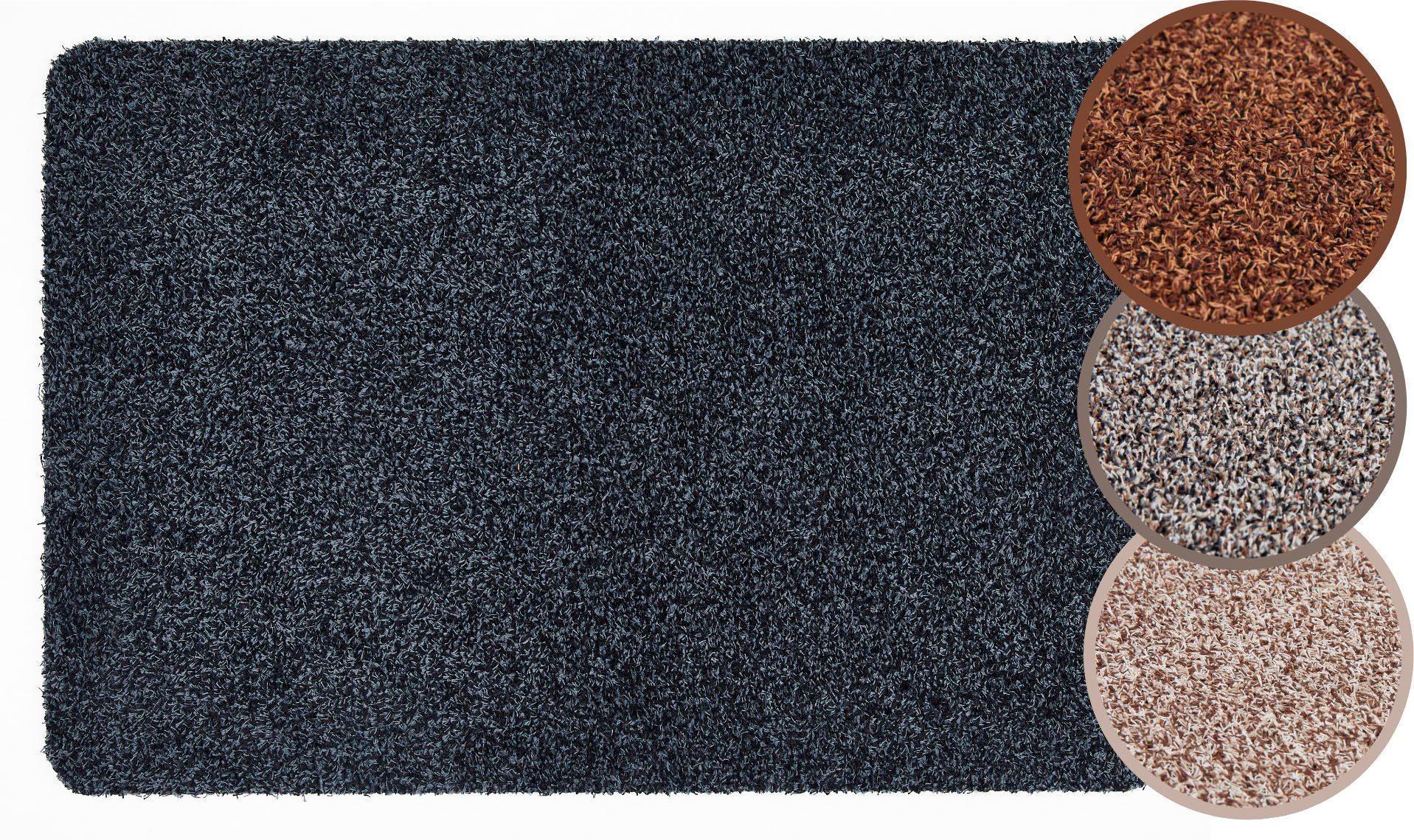 Andiamo Fußmatte Samson, Made in Netherlands, rechteckig, Höhe: 6 mm, Schmutzfangmatte, waschbar, rutschhemmend, auch als 2er Set erhältlich