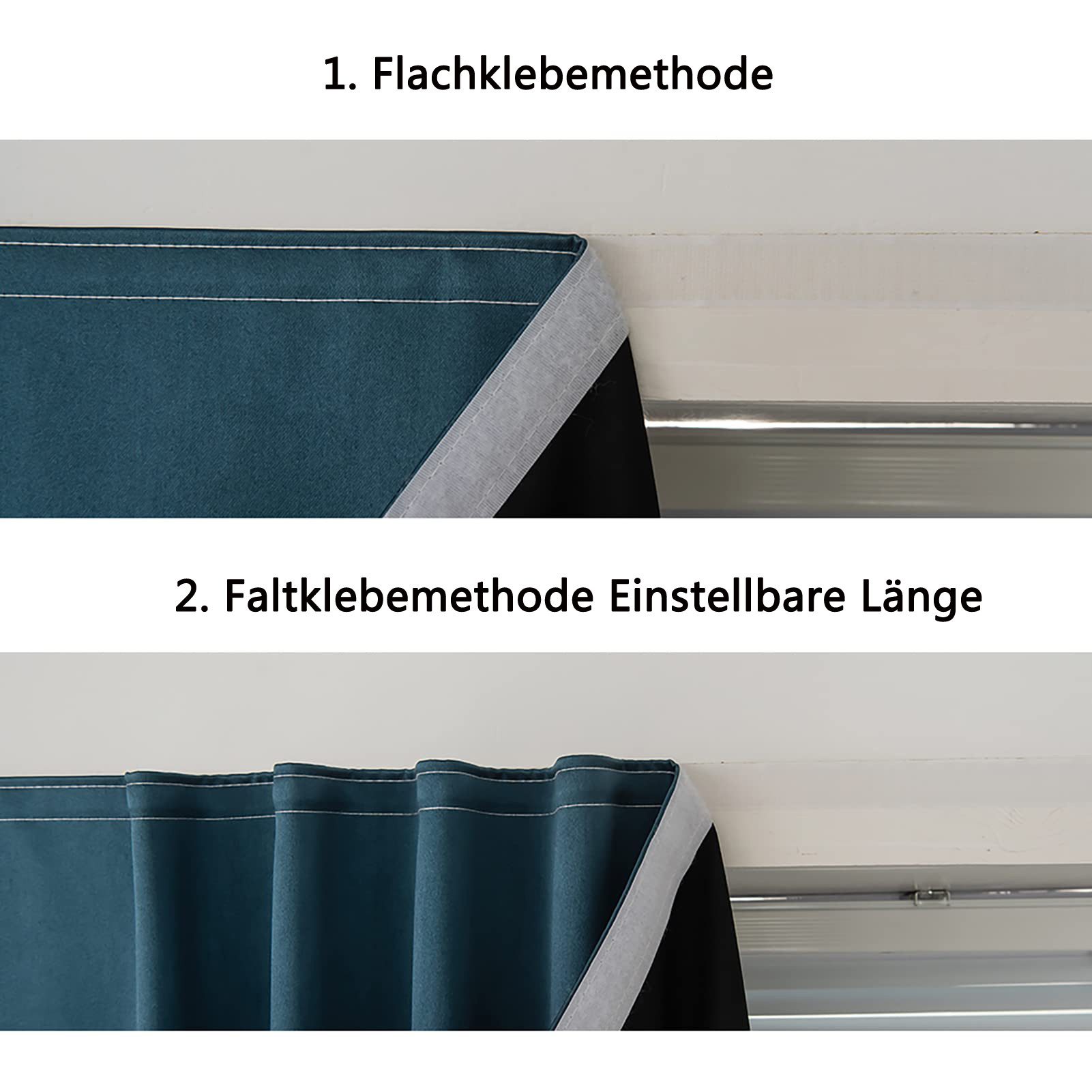 Verdunklungsrollo Selbstklebende, tragbare Verdunkelungsvorhänge, leicht zu installieren, Diwzbyn, für Wohnzimmer Thermovorhang Wohnzimmer Vorhänge Fenster