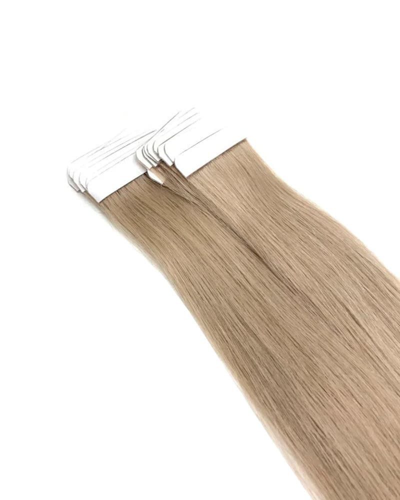 Haarwelten Deluxe Hair Extensions Echthaar-Extension Tape in Hair Echthaartapes, sandy blond, Remy Haar für Haarextensions, 100% Echthaartresse für Extensions als Tape