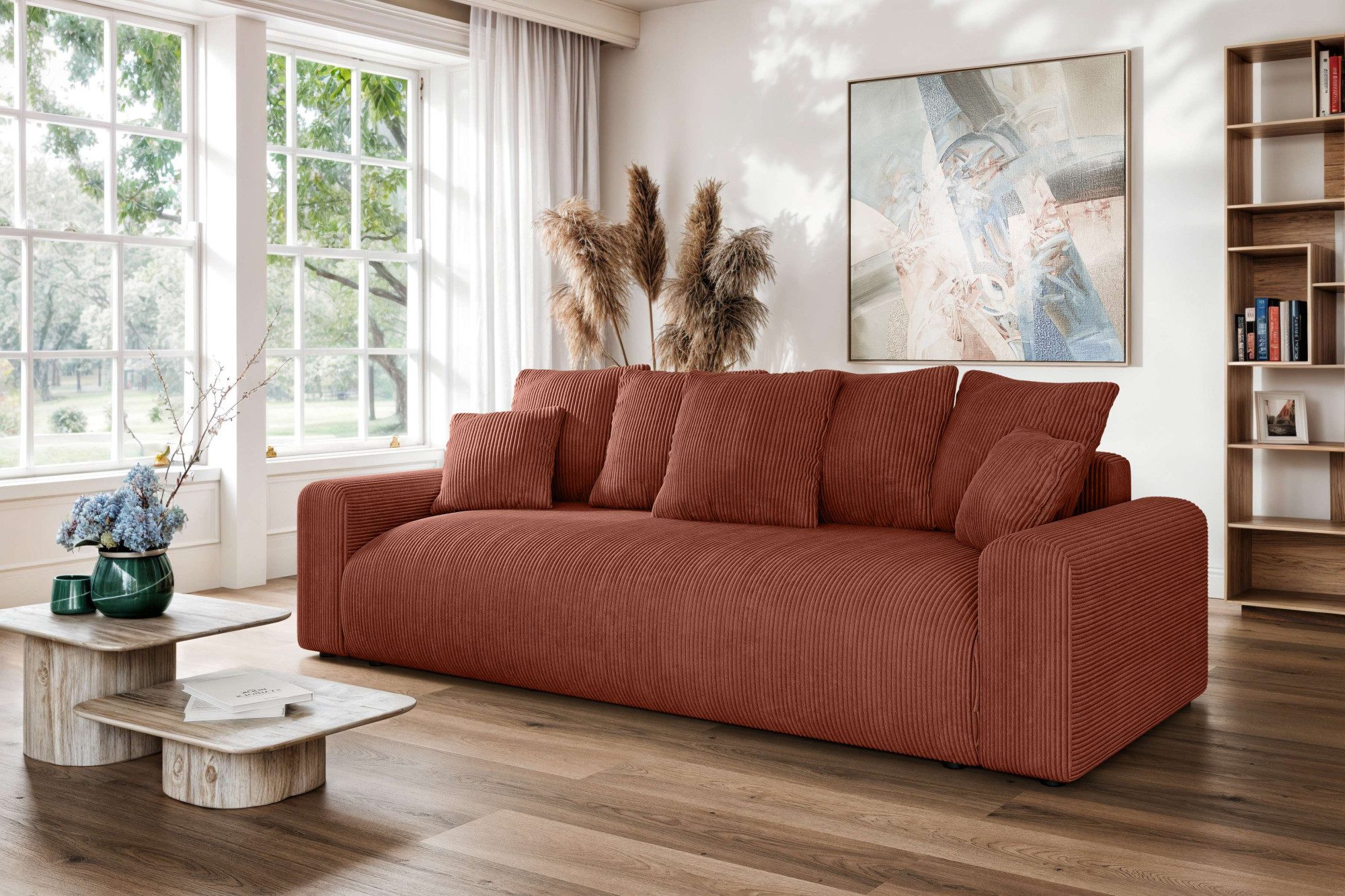 Home affaire Big-Sofa LAKESIDE klein 3-Sitzer Schlafsofa mit Bettkasten, Br günstig online kaufen
