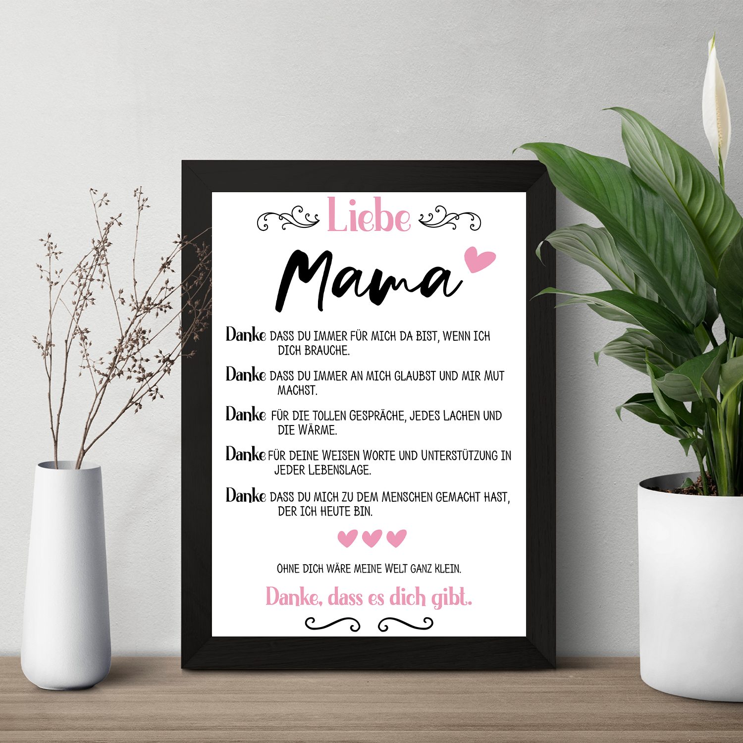 Kunstdruck, Geschenk A4 Bild Mama DIN Muttertag Tigerlino Mutter Spruch Geburtstag Poster Mama