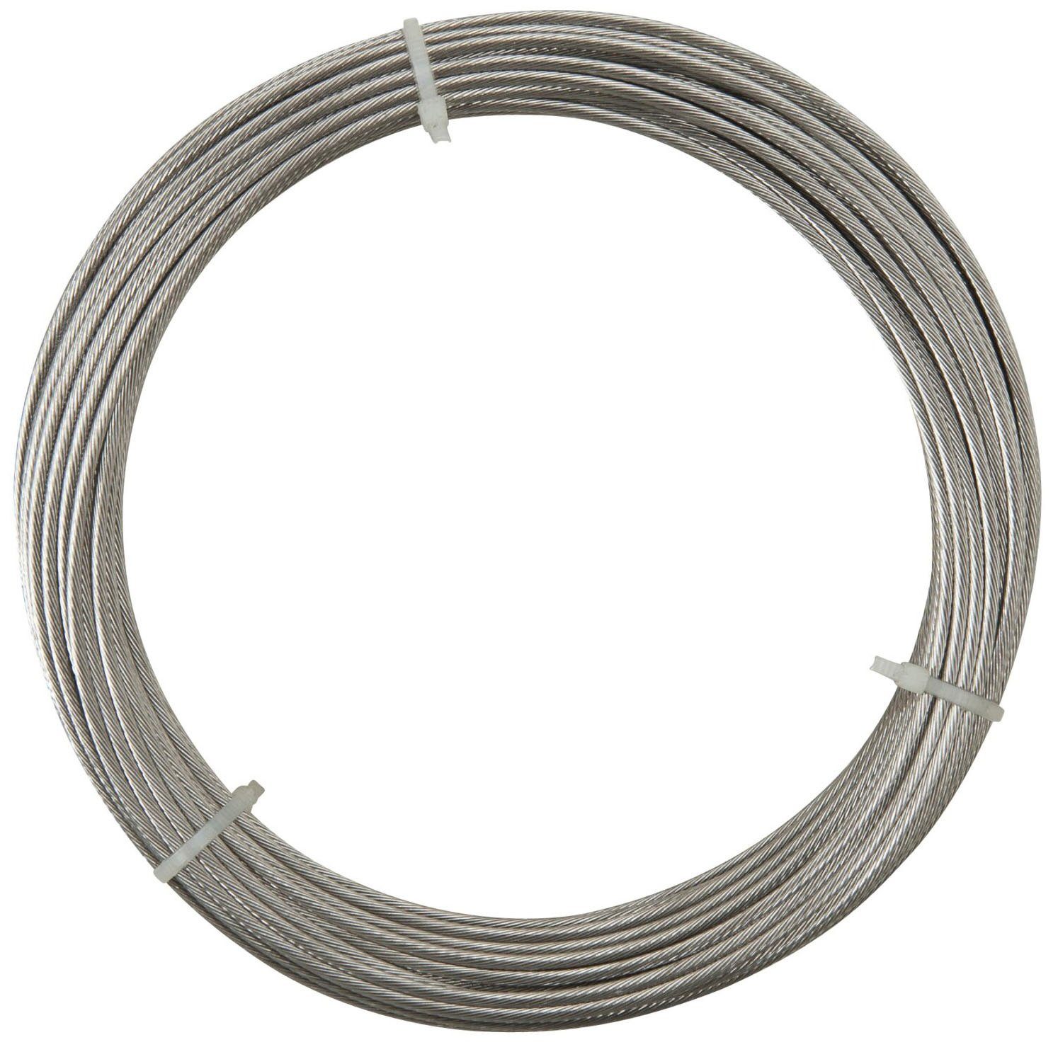 Windhager Drahtseil, zur Montage von Sonnensegeln für Seilspannmarkisen, L: 14 m, Ø: 2 mm