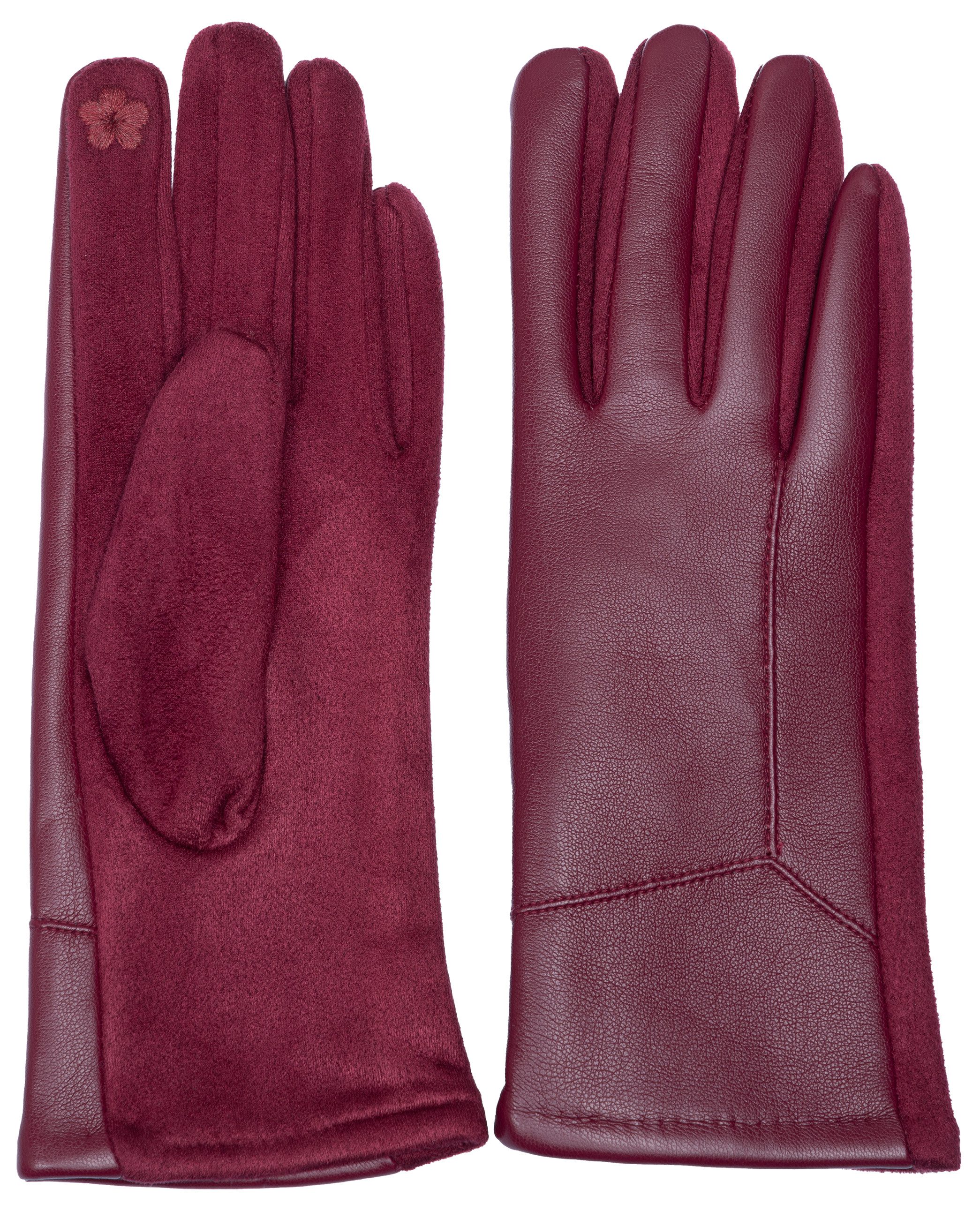 Caspar Strickhandschuhe GLV015 klassisch elegante uni Damen Handschuhe