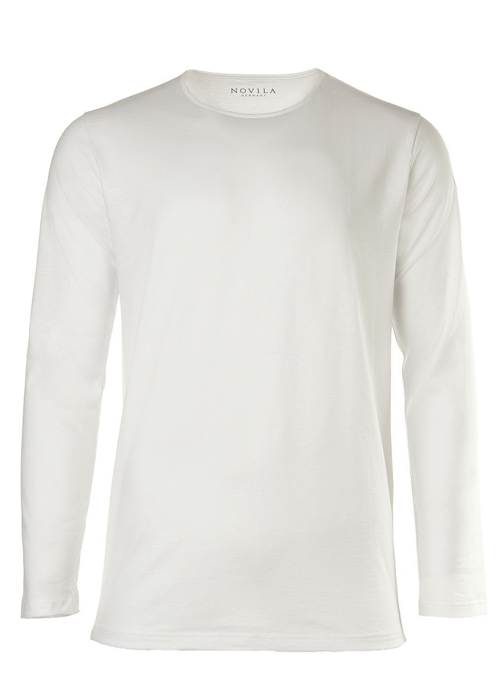 Novila Sweatshirt Herren Shirt, langarm - Loungewear, Rundhals, 1/1 Weiß