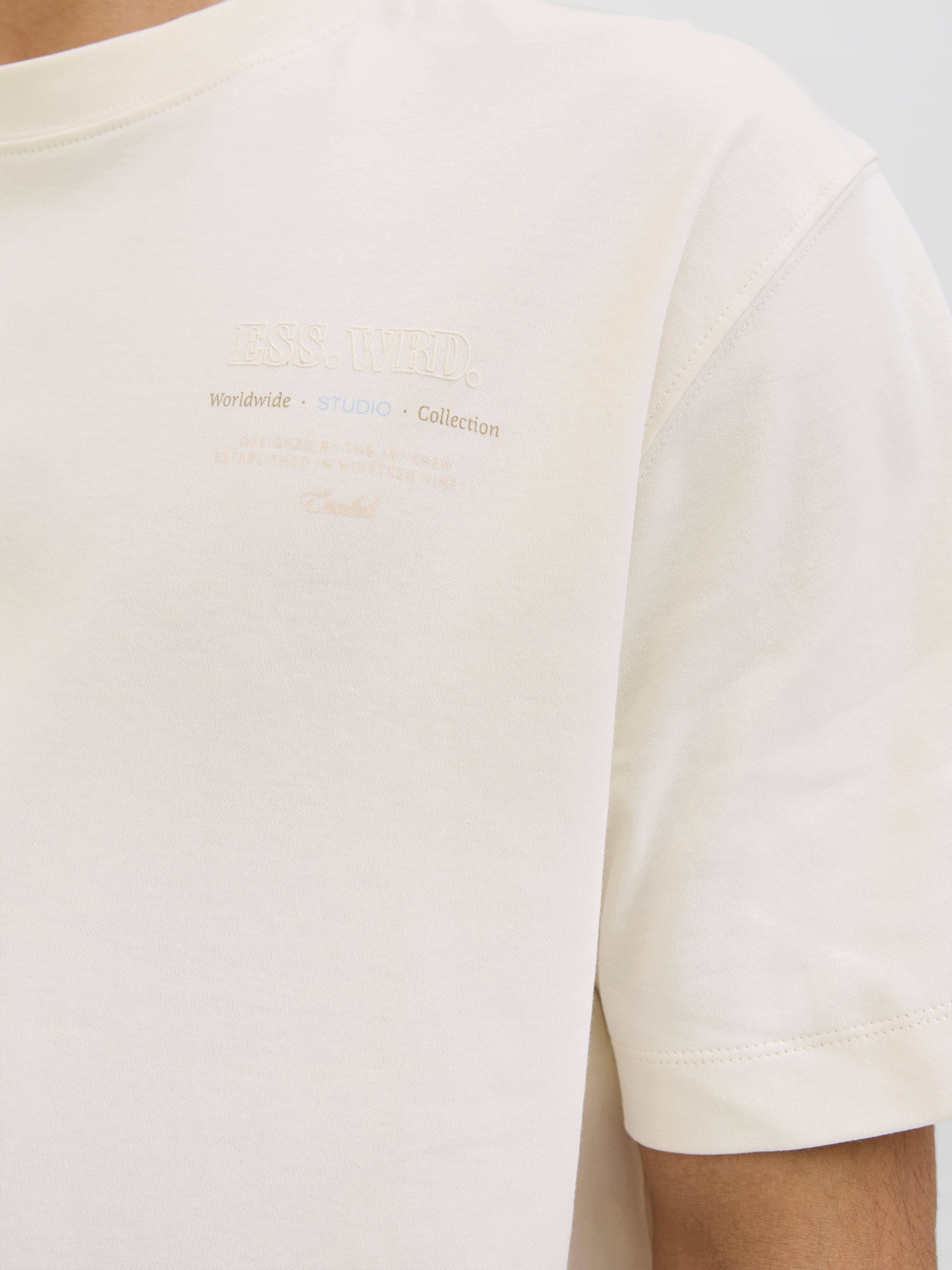 Jack & Jones Rundhalsshirt JJEURBAN EDGE STUDIO TEE SS O-NECK NOOS mit Front und Back Print