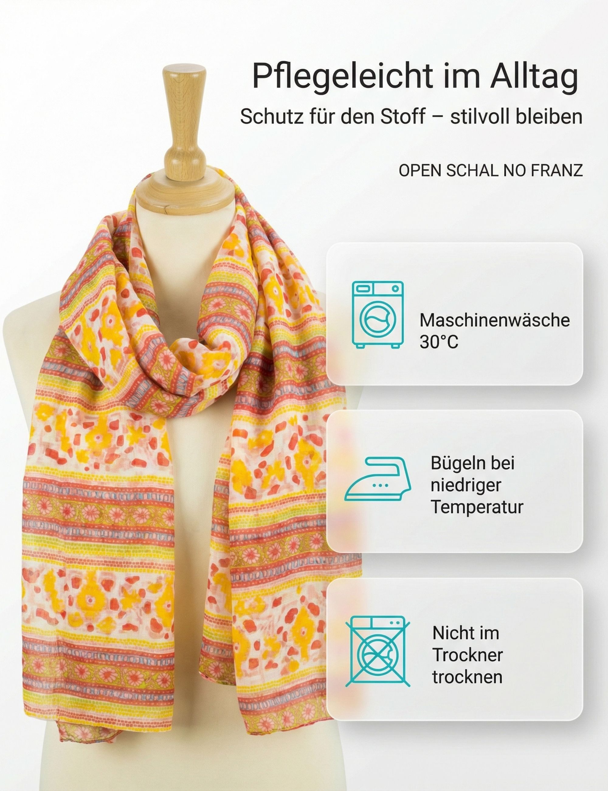 Sunsa Halstuch Damen Schal Tuch. Baumwolle Halstuch. Scarf mit Blumen Aufdruck, Blumen & Abstract Aufdruck