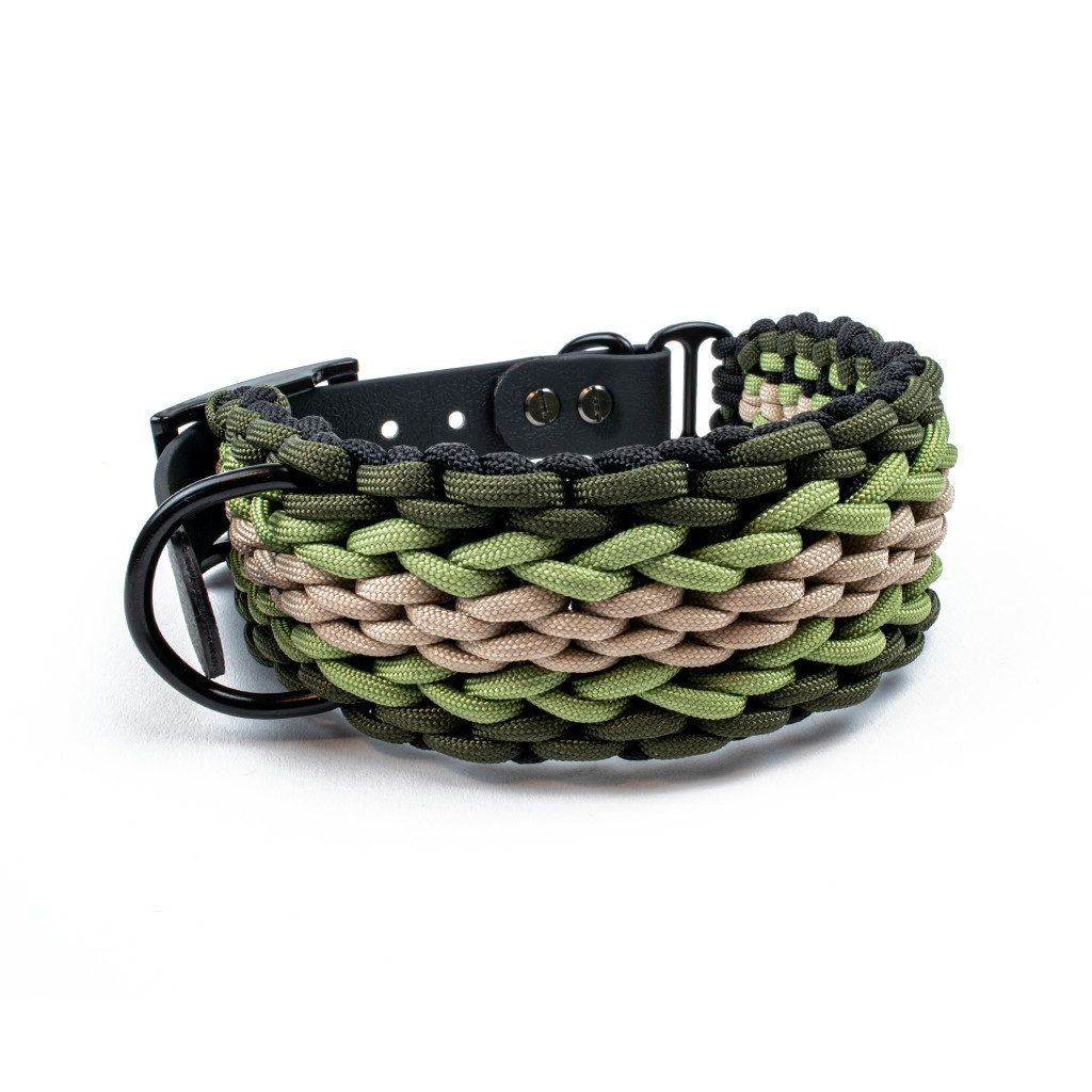 Tierluxe Hunde-Halsband Natur, Paracord, Handgemacht