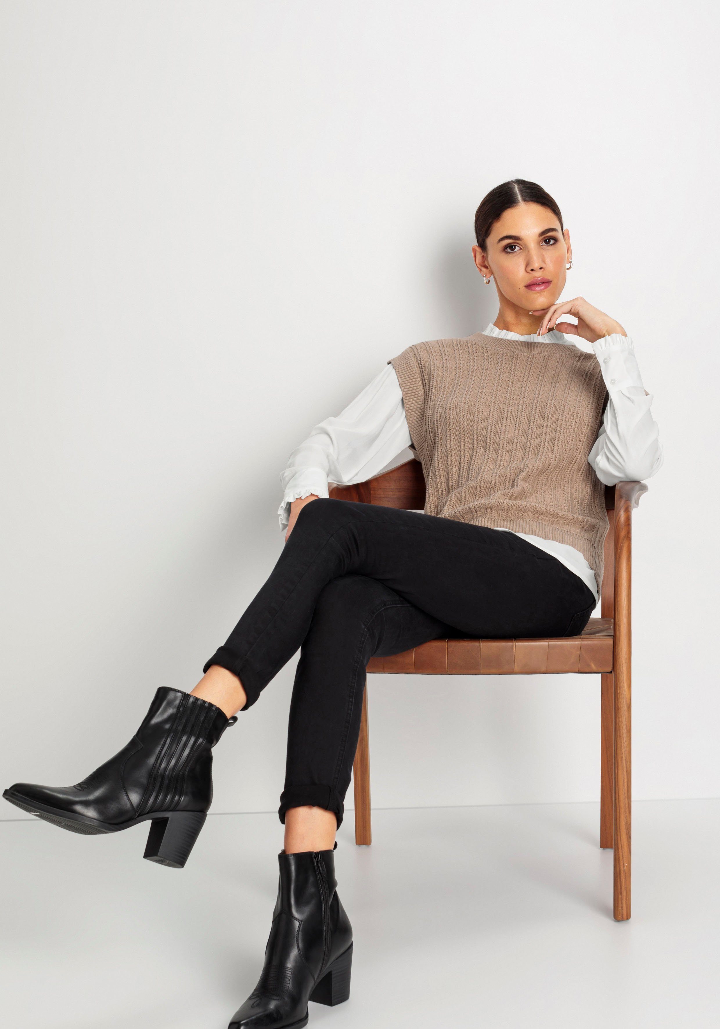 HECHTER PARIS Pullunder mit Strickmuster