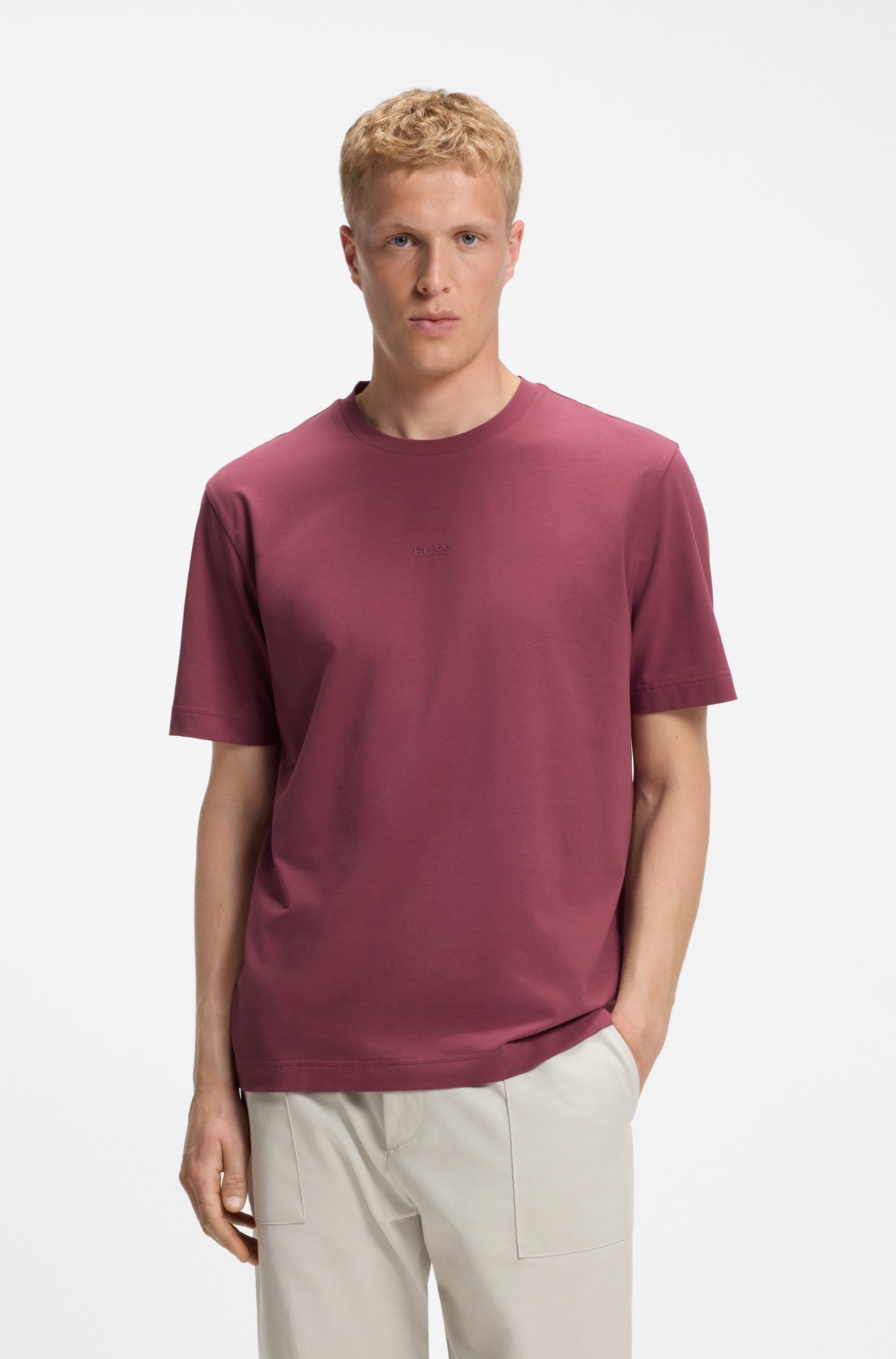 BOSS ORANGE T-Shirt TChup Relaxed Fit Stretch-Cotton-Jersey Rundhalsausschnitt