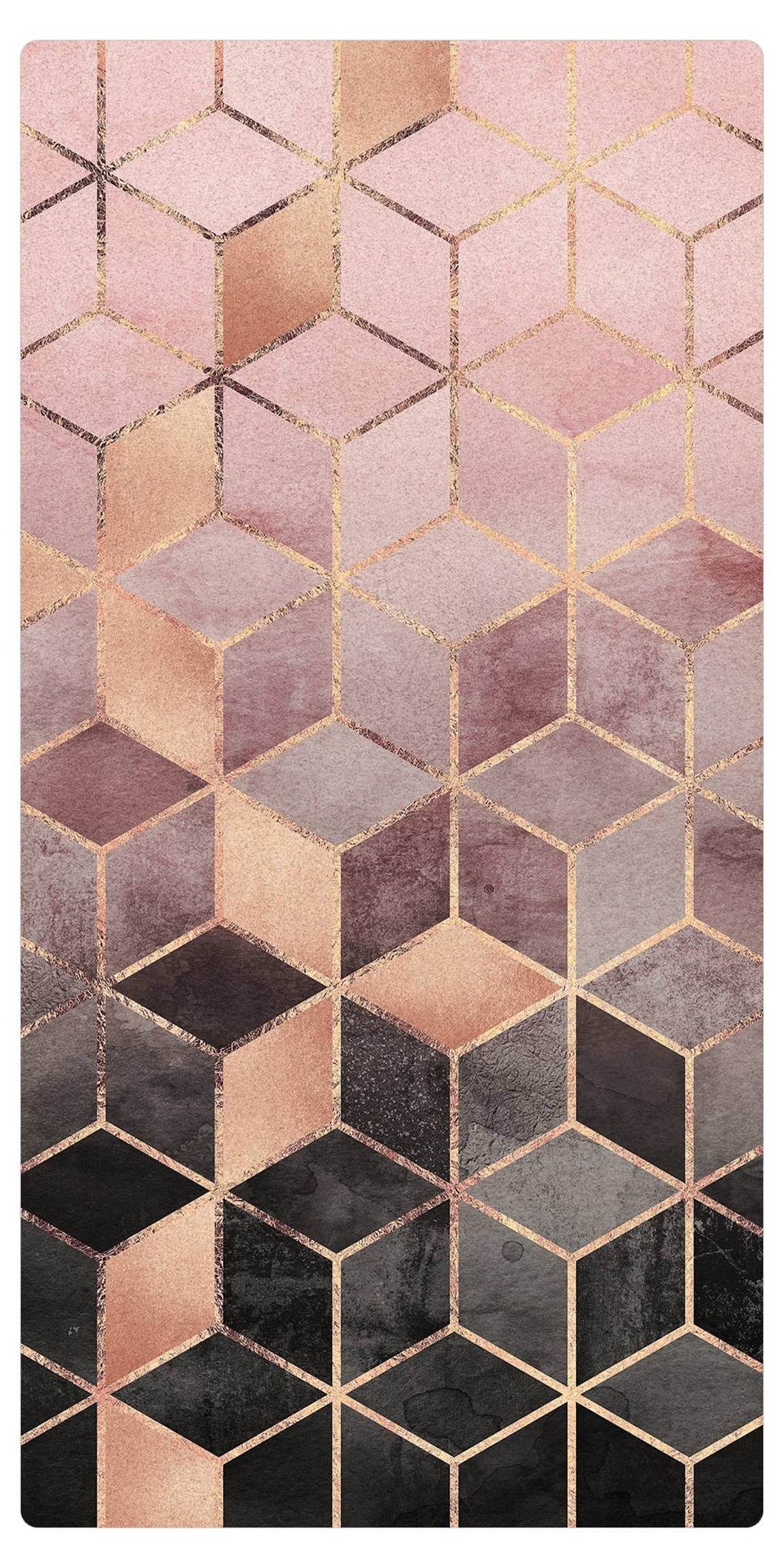 Bilderdepot24 Läufer Teppich Kork Flur Küche 3D Abstrakt funktional lang modern funktional