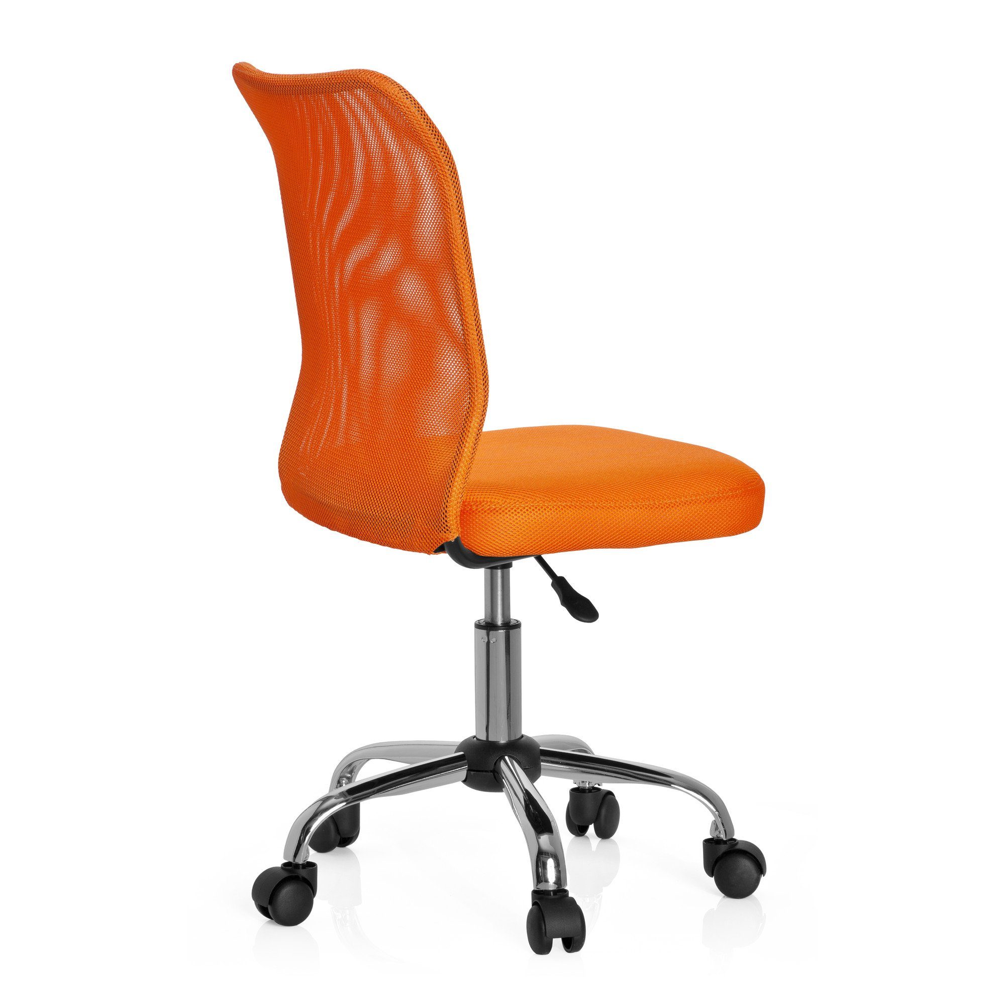 hjh OFFICE Drehstuhl NET mitwachsend, Kinderdrehstuhl KIDDY St), ergonomisch Armlehnen Orange (1 ohne Stoff