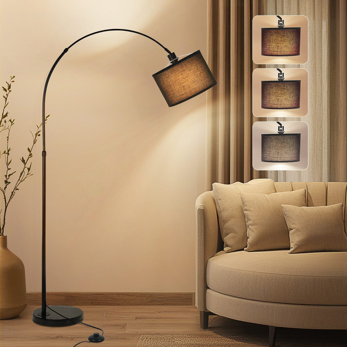 Simloveve Stehlampe Moderne Bogenlampe LED Stehlampe günstig online kaufen